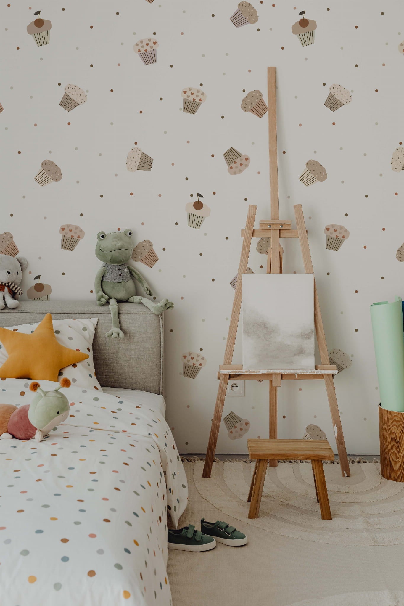 Tapeta Słodkie babeczki vintage