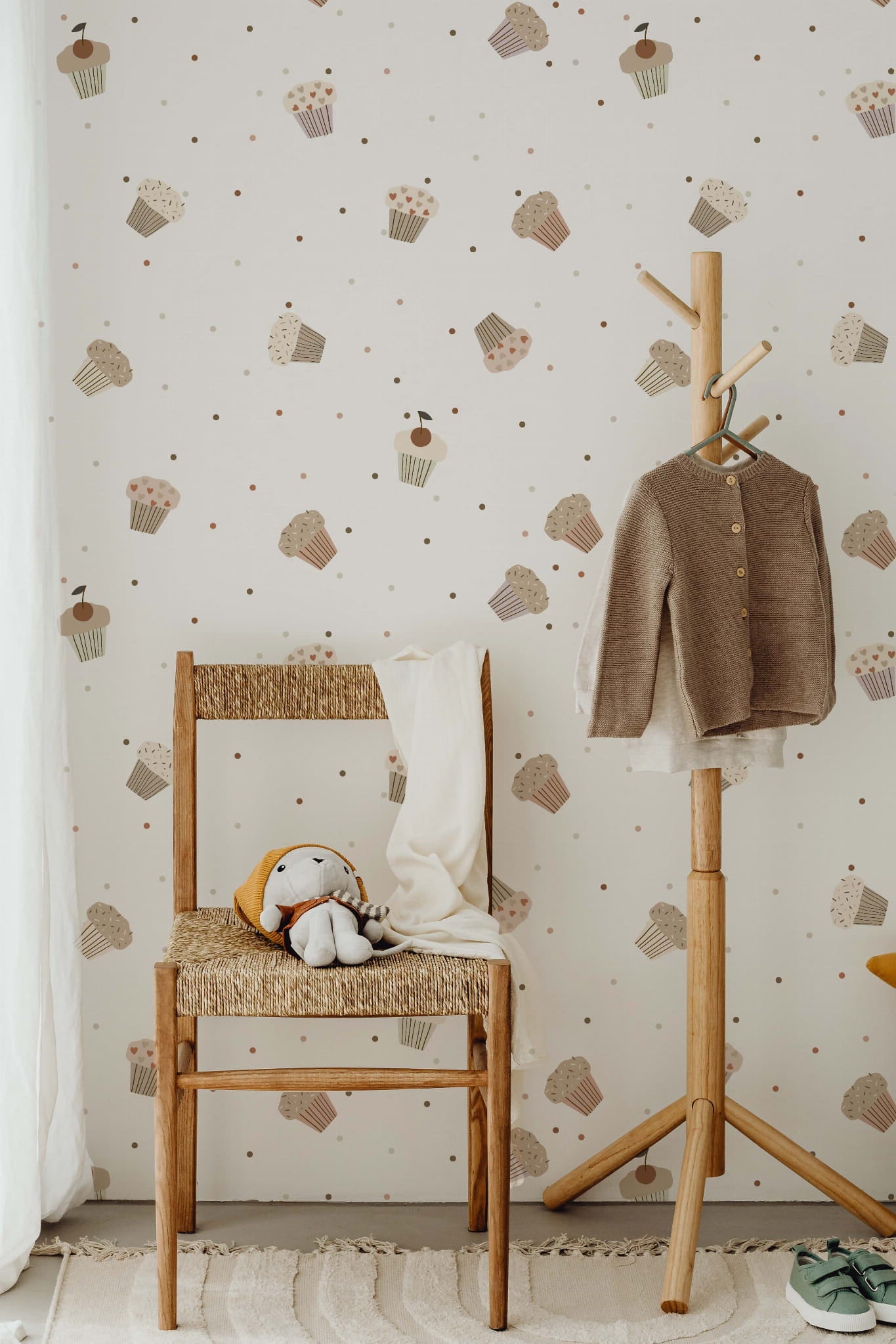 Tapeta Słodkie babeczki vintage