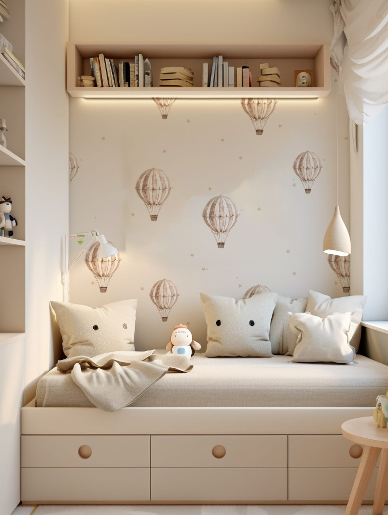 Tapeta beżowe balony