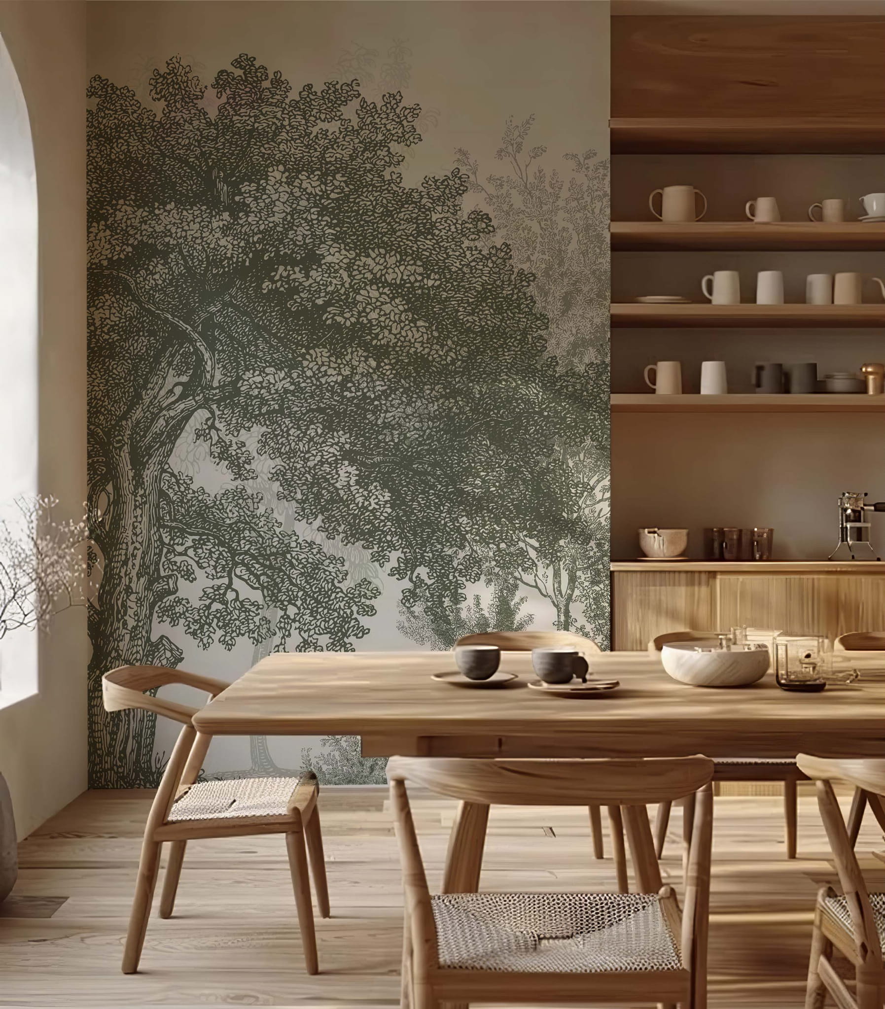 Tapeta mural drzewa zieleń