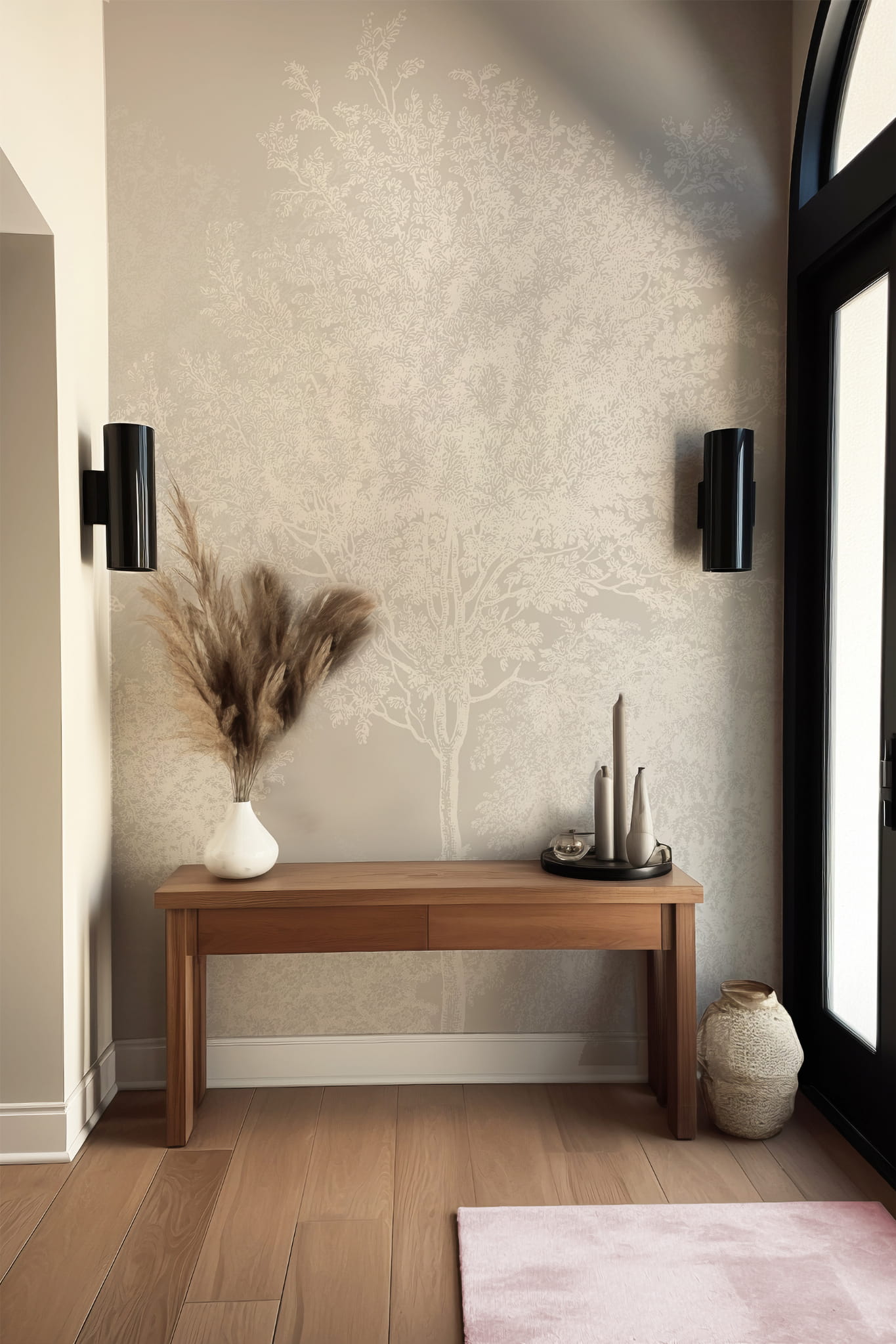 Tapeta mural drzewa biel