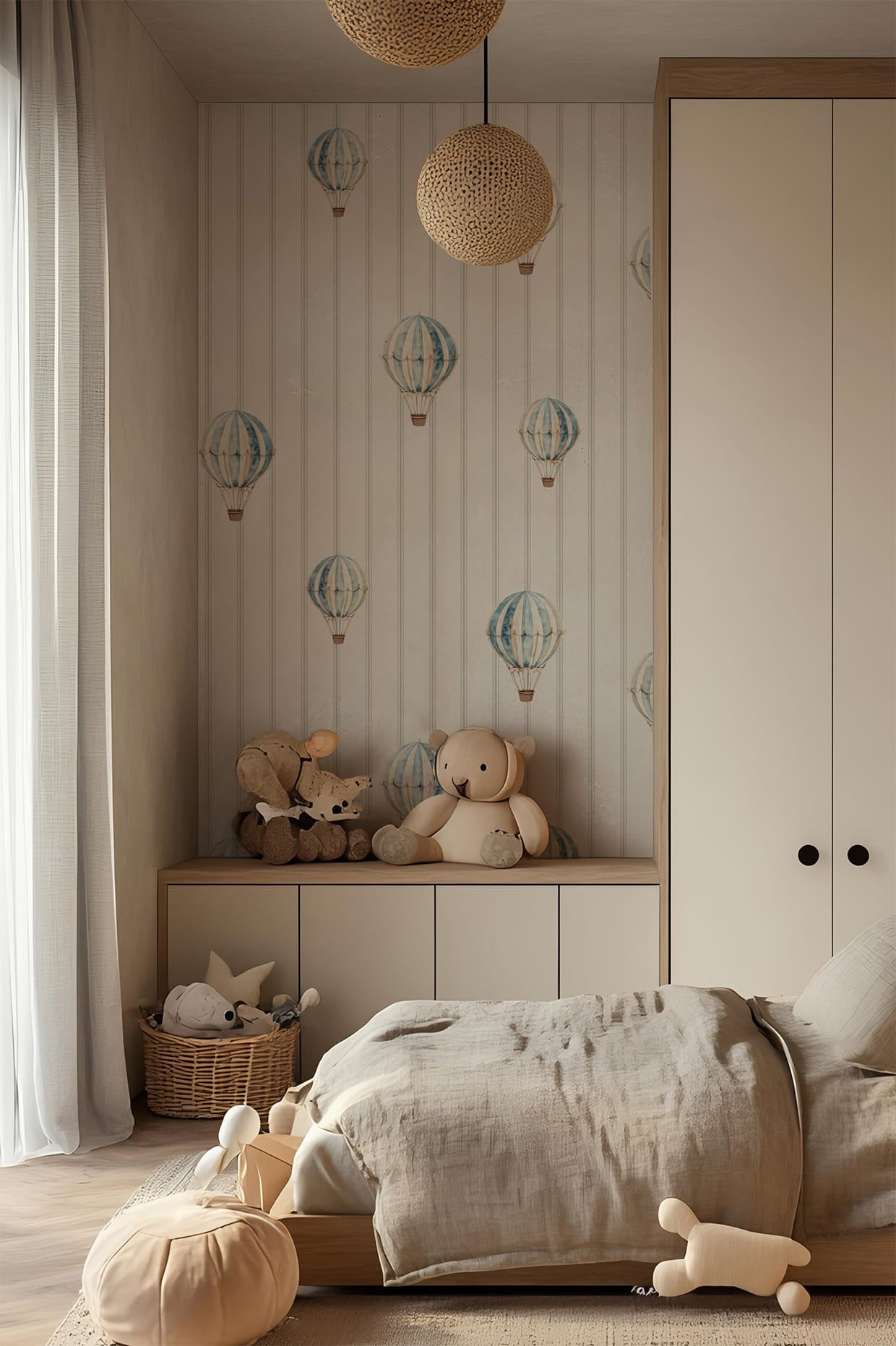 Tapeta niebieskie balony