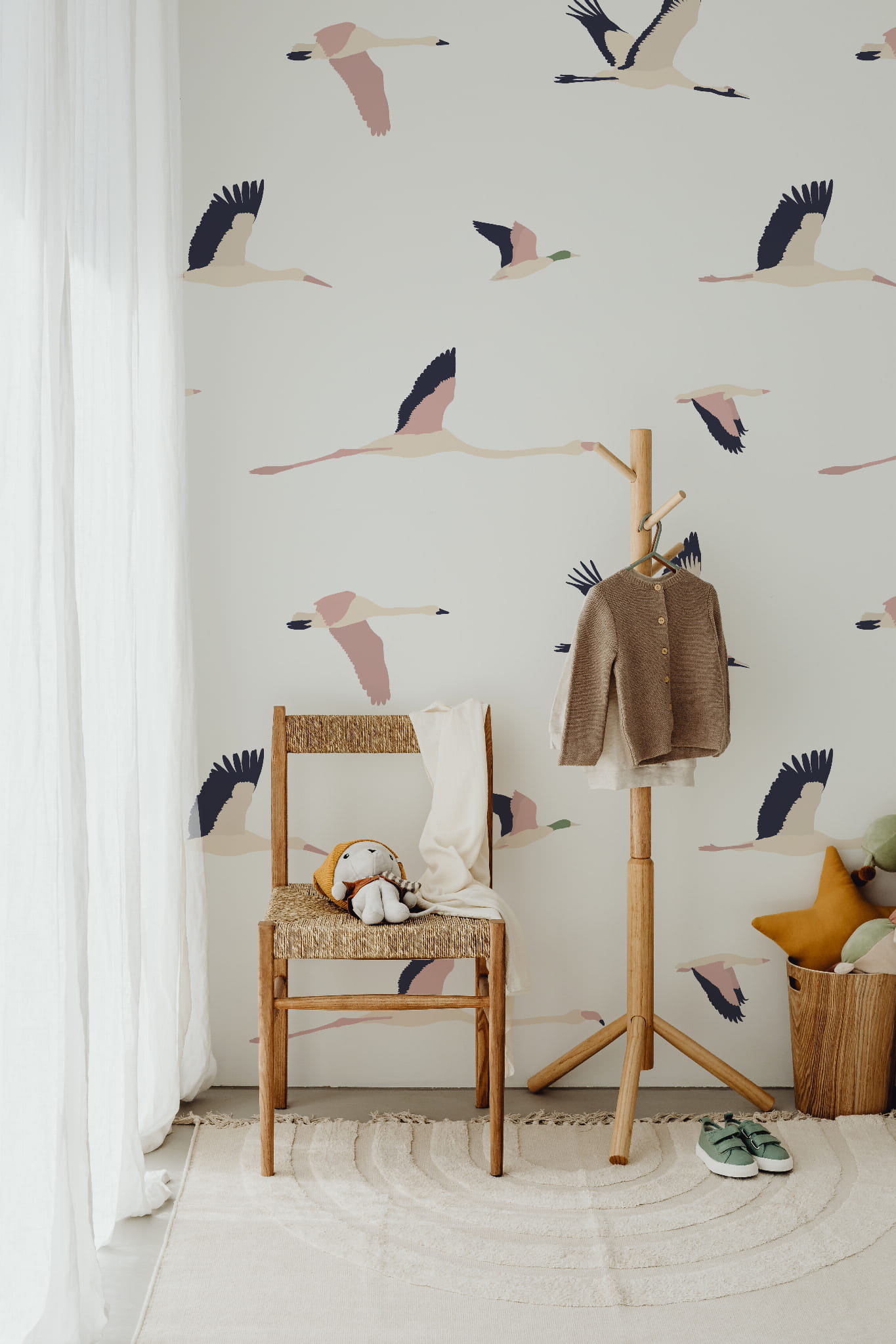 Tapeta ptaki w locie