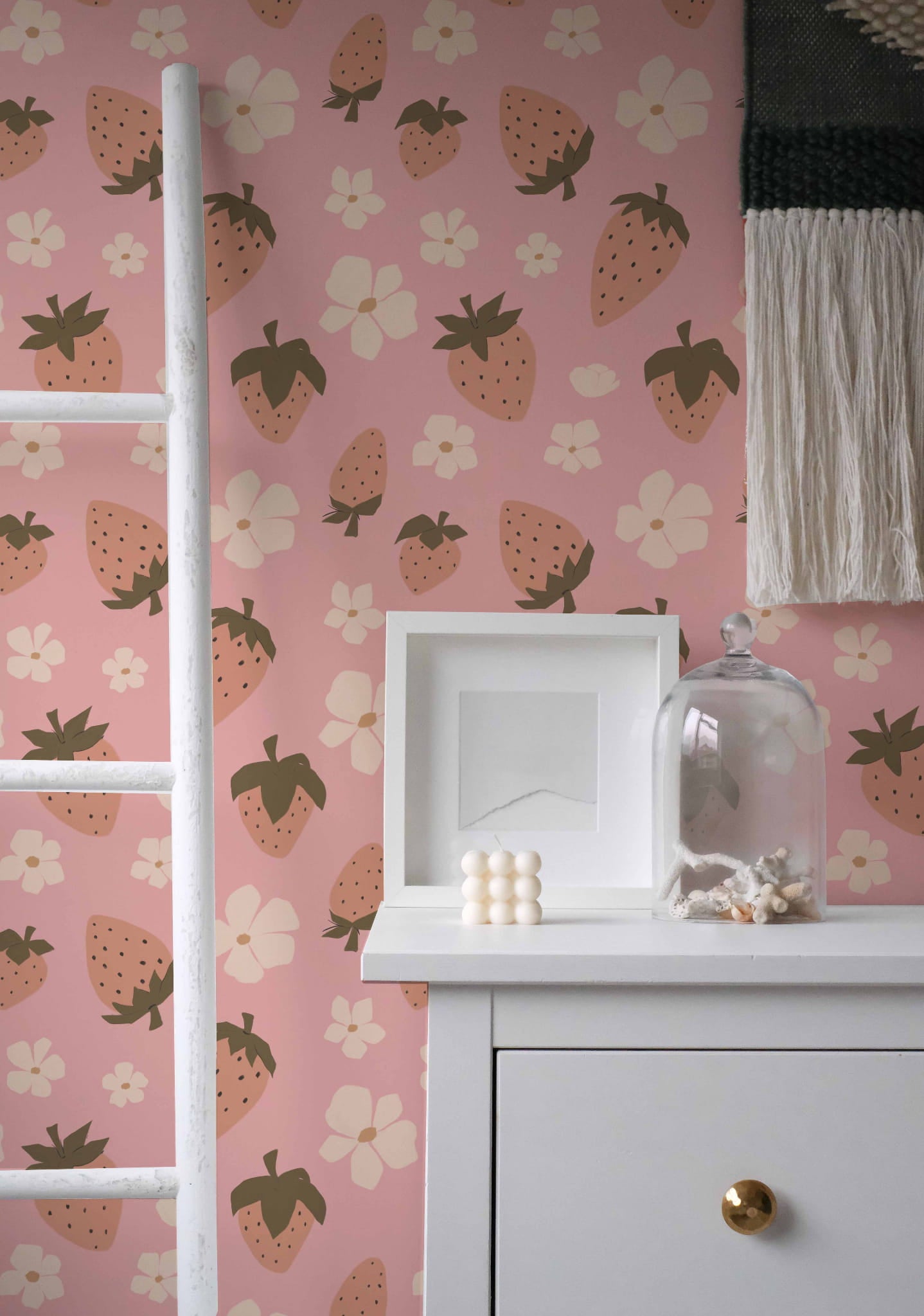 Tapeta truskawki różowe