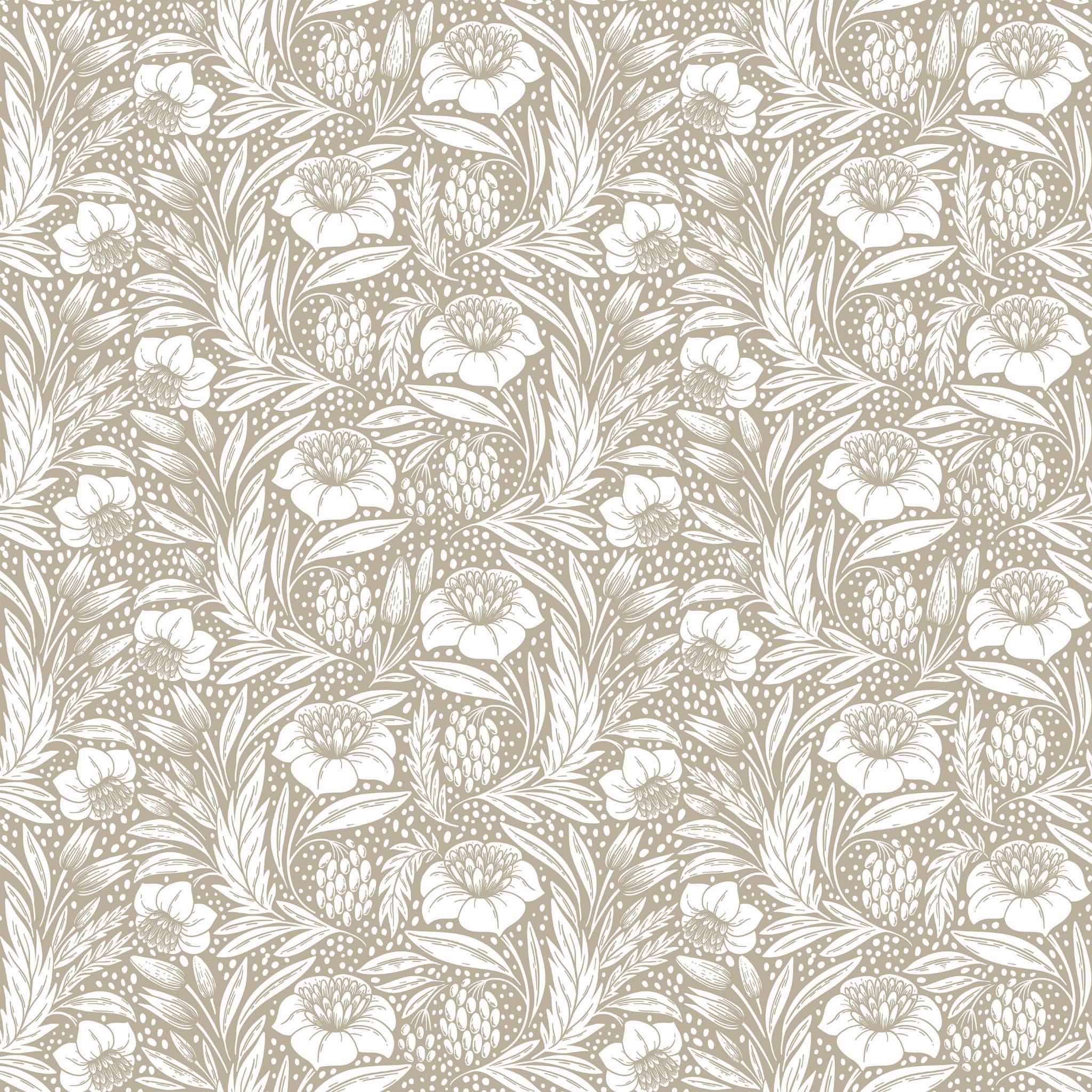 Tapeta kwiaty William Morris beż