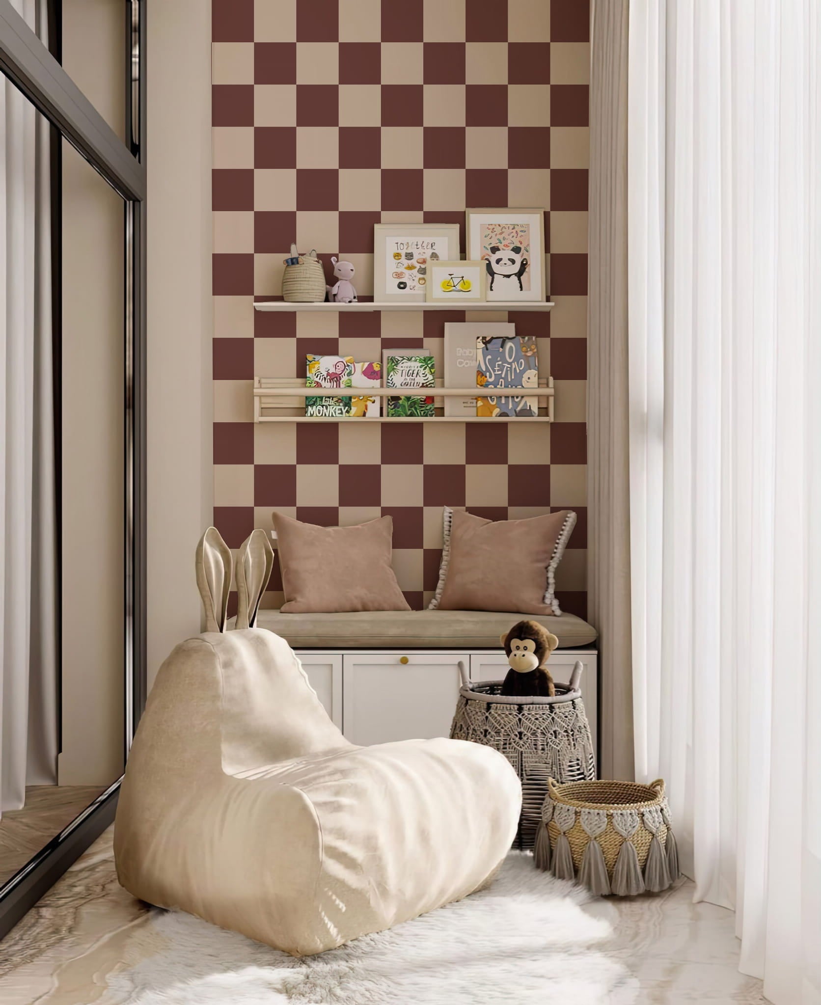 Tapeta kratka classic bordo