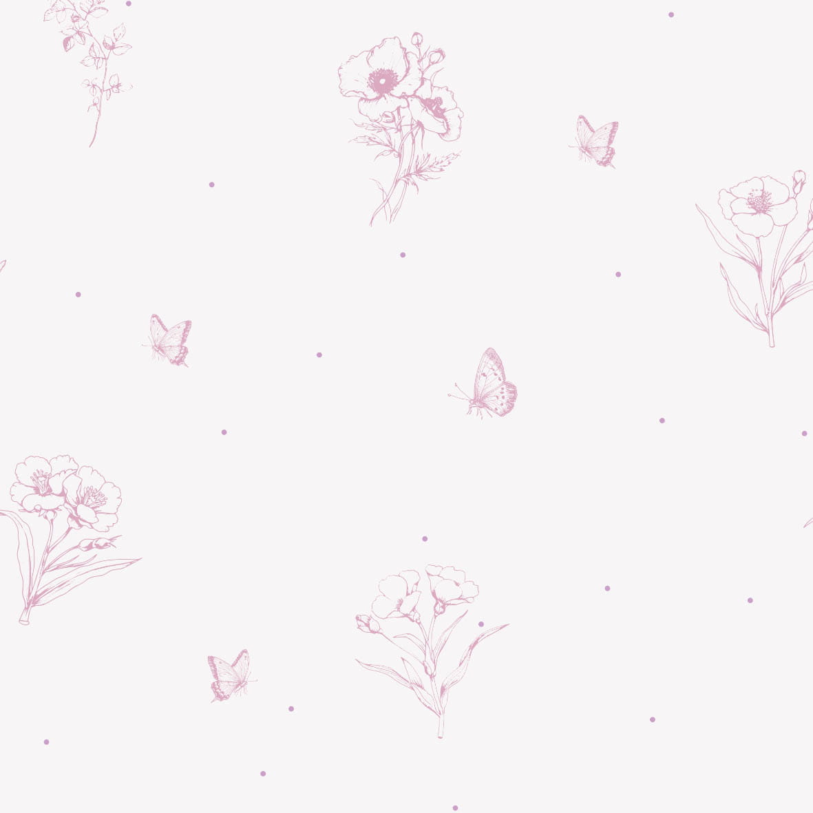 Tapeta mini kwiatki pink