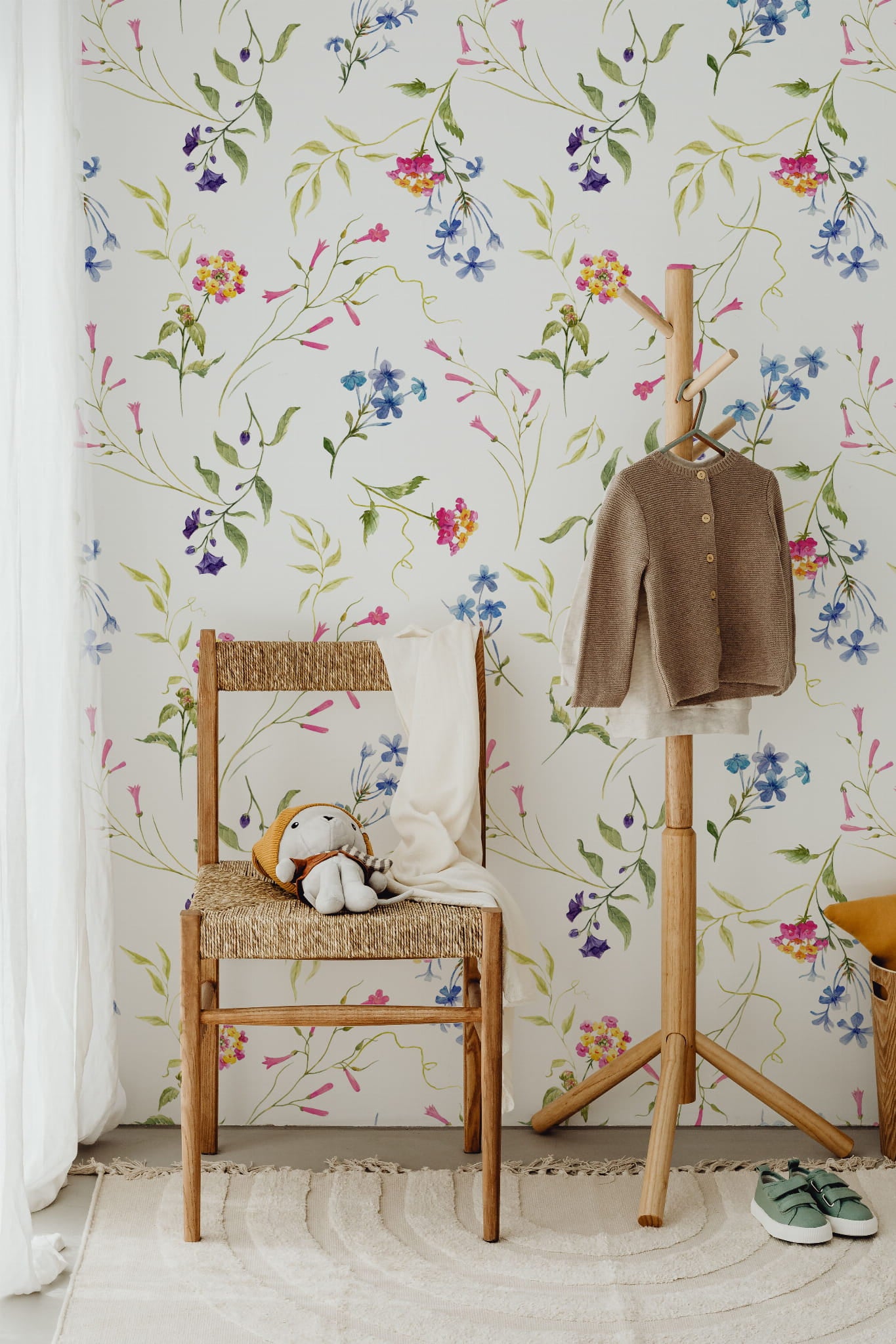 Tapeta drobne kolorowe kwiatuszki