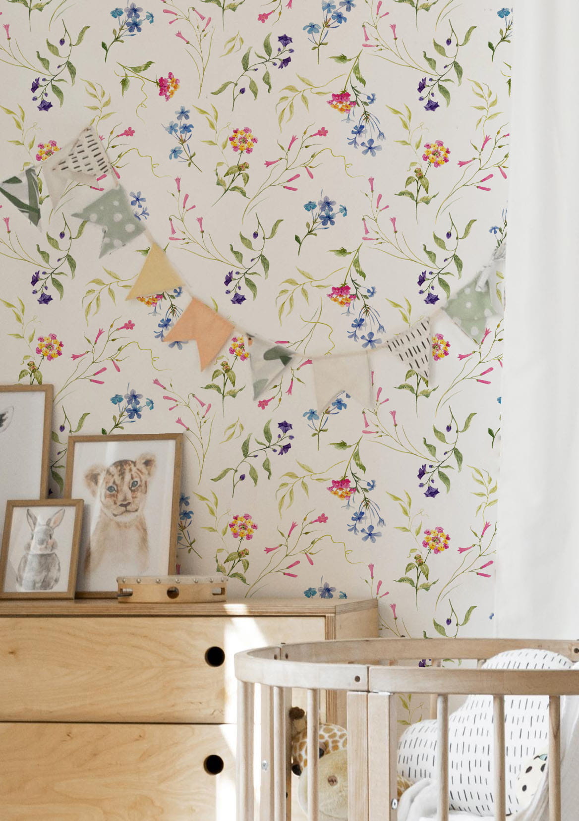 Tapeta drobne kolorowe kwiatuszki