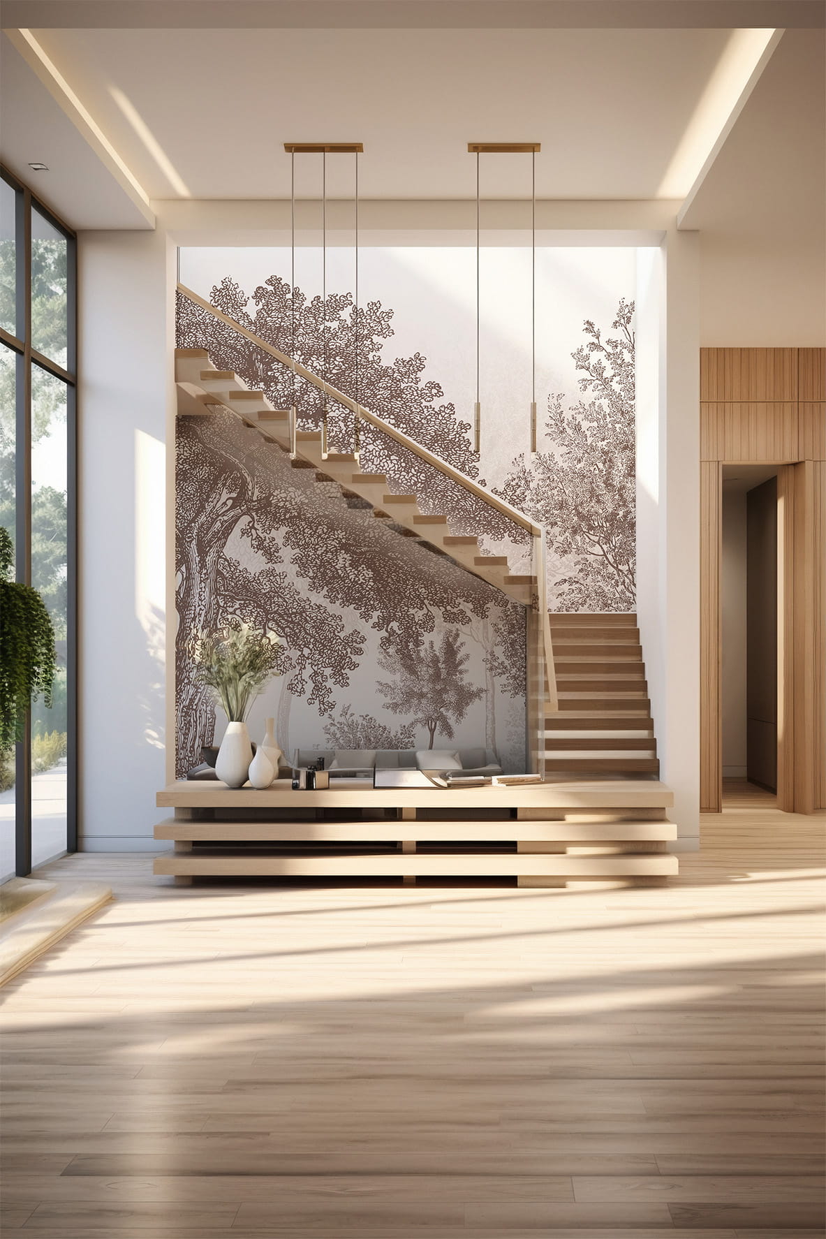 Tapeta mural drzewa choco