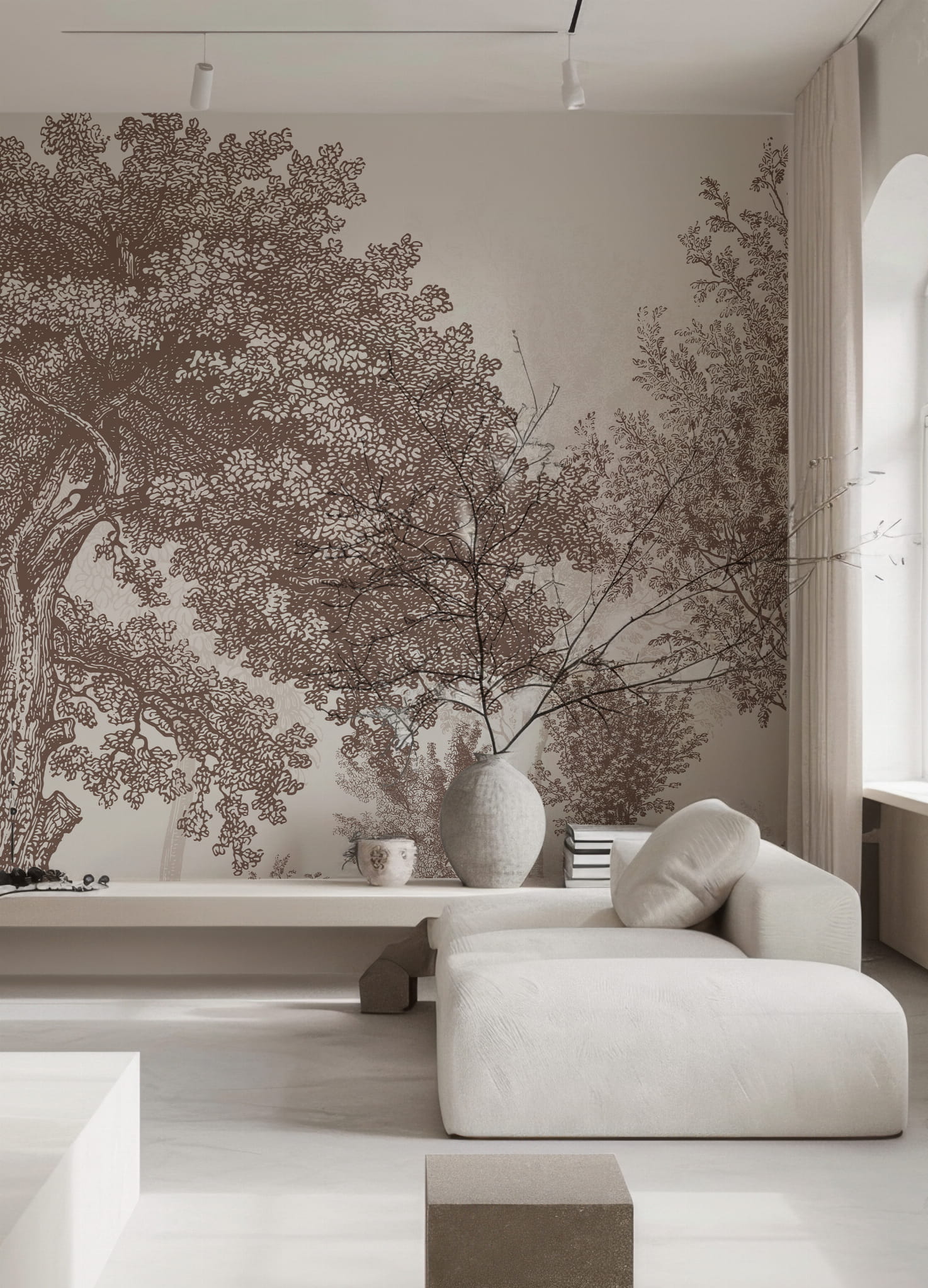Tapeta mural drzewa choco