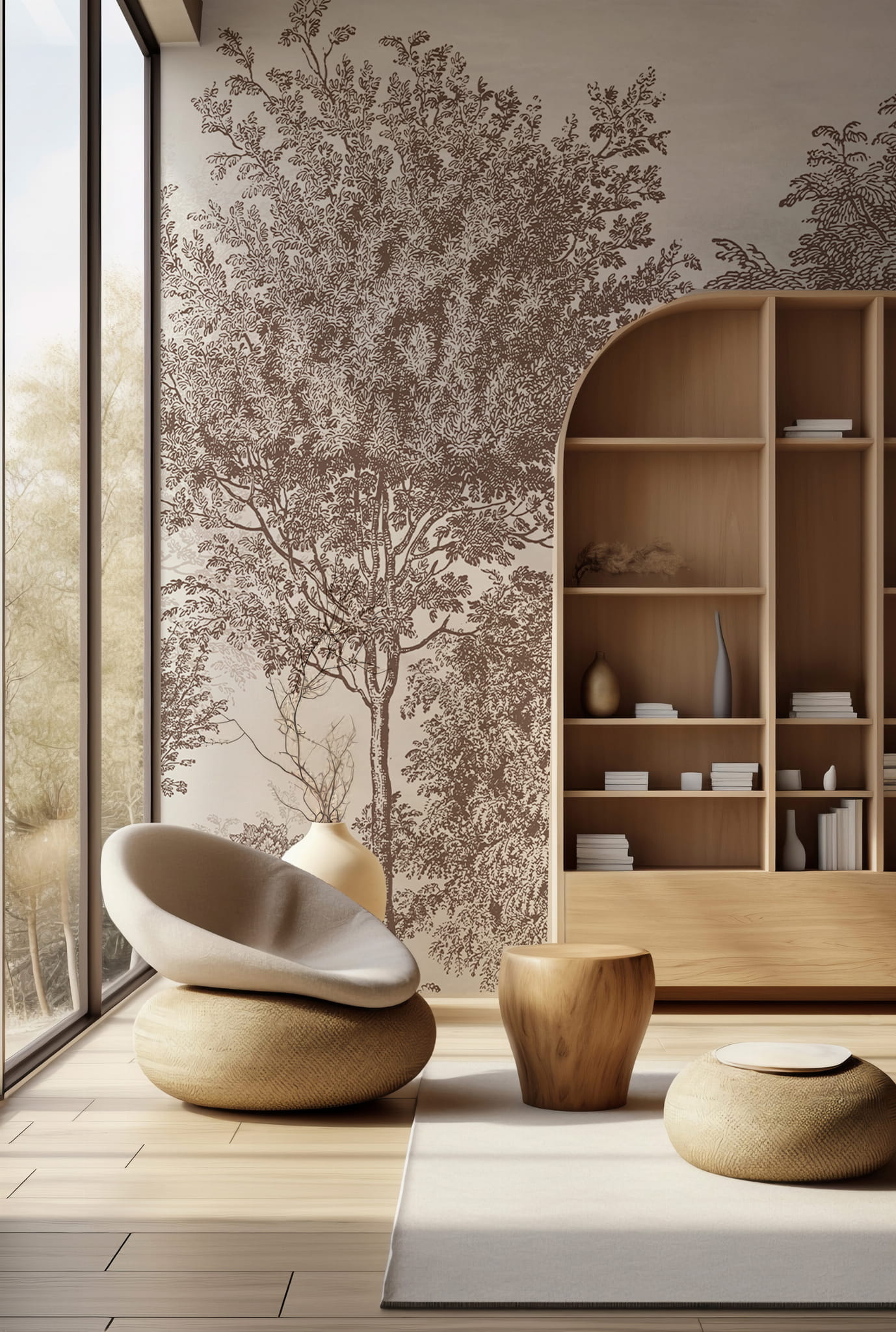 Tapeta mural drzewa choco