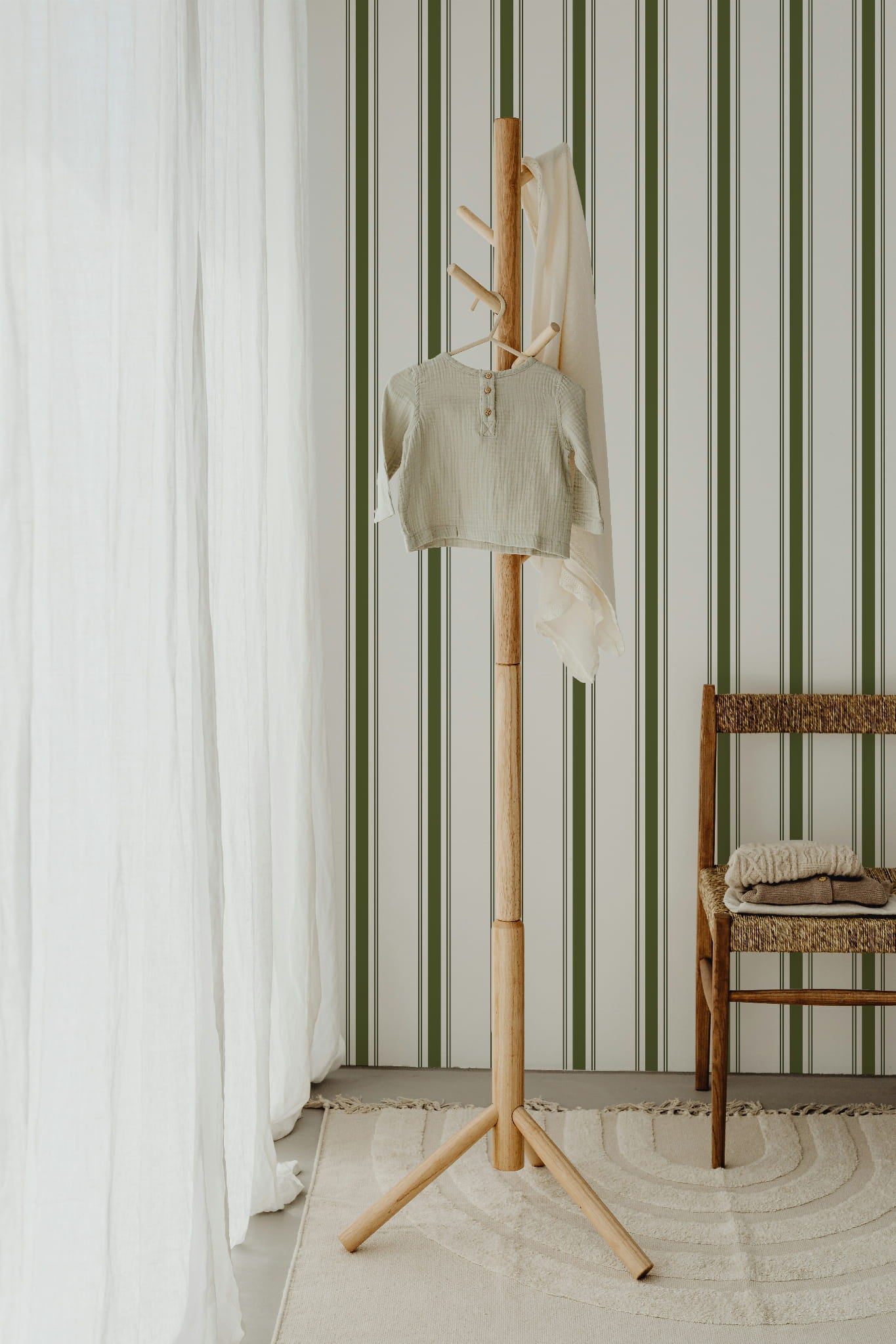 Tapeta paski zielone