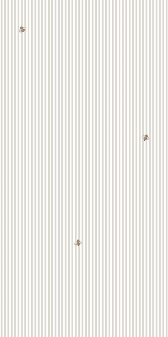 Tapeta pszczoły i paski beż