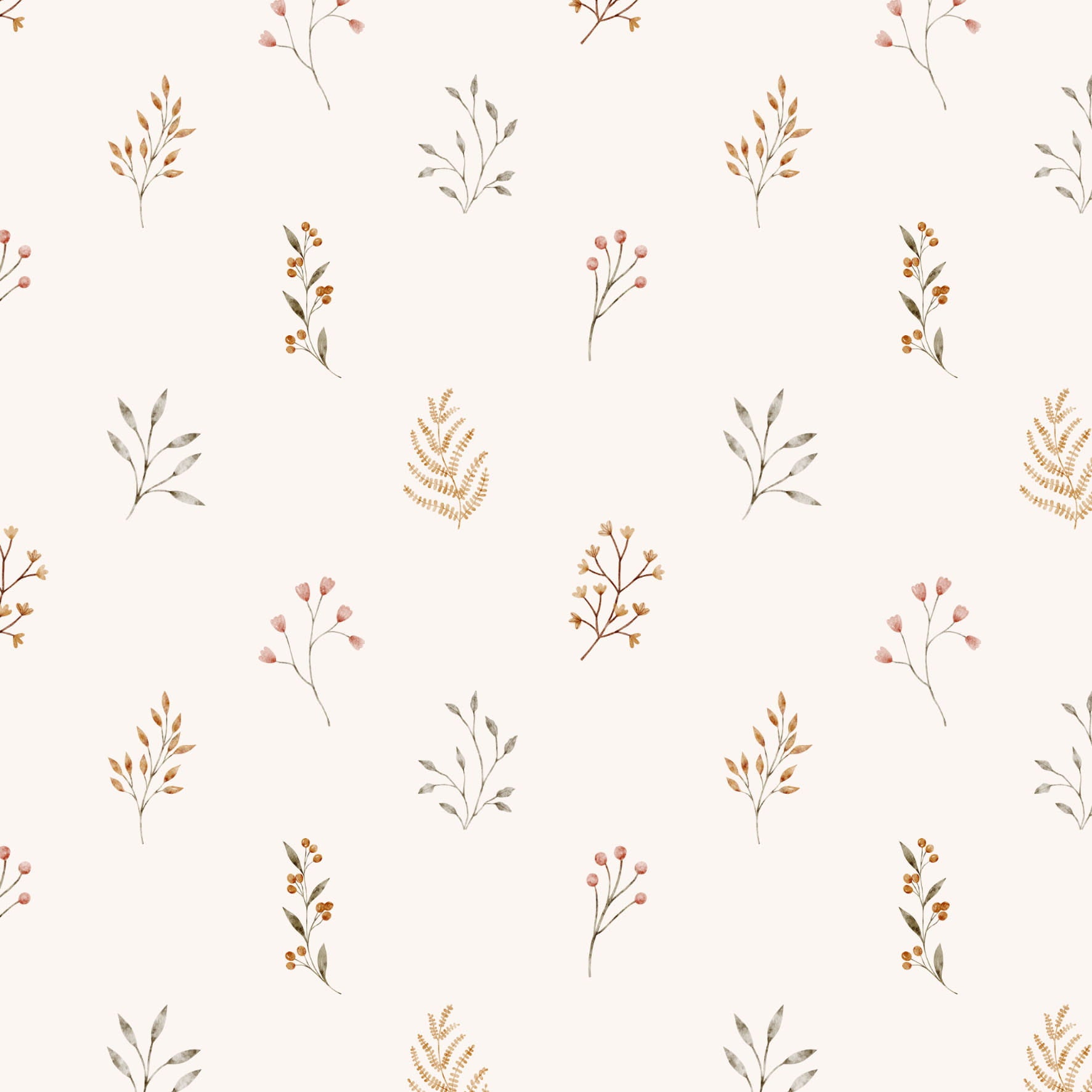 Tapeta dziecięca boho w trawki