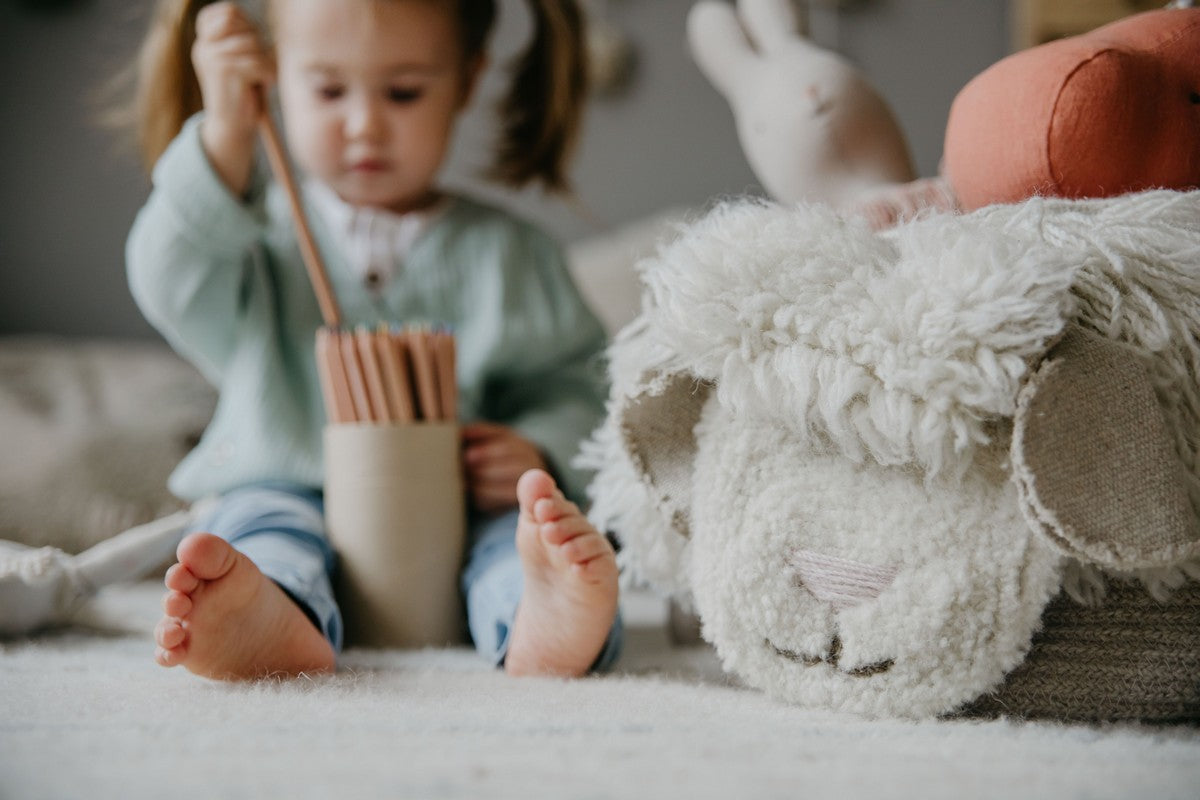 Kosz na zabawki w kształcie owieczki Pink Nose Sheep