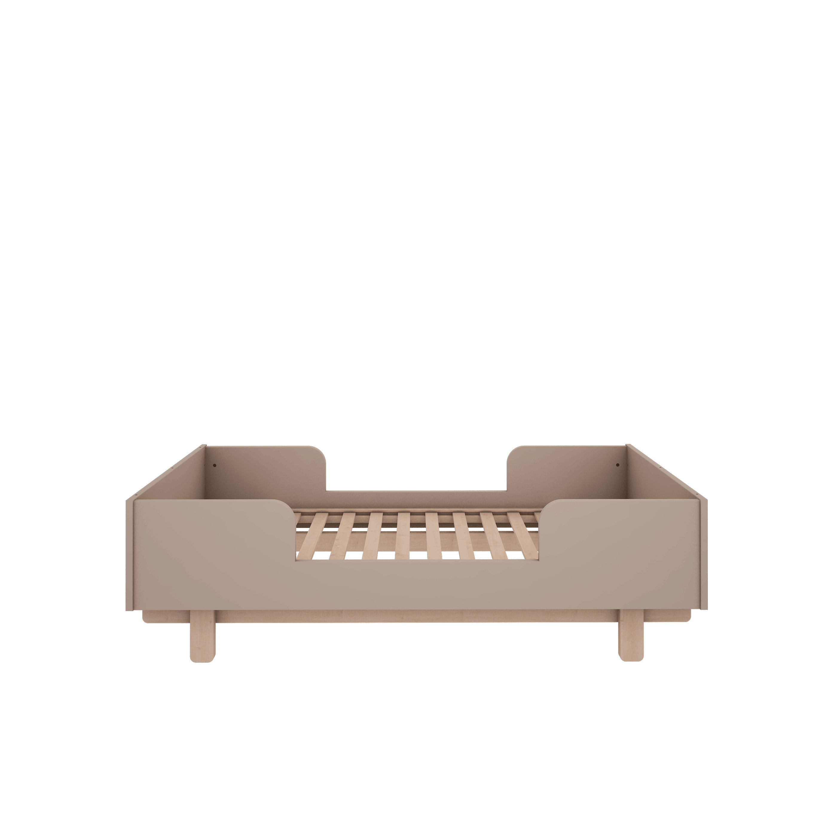Łóżeczko niemowlęce z barierką i funkcją tapczanika 140 x 70 cm Basic