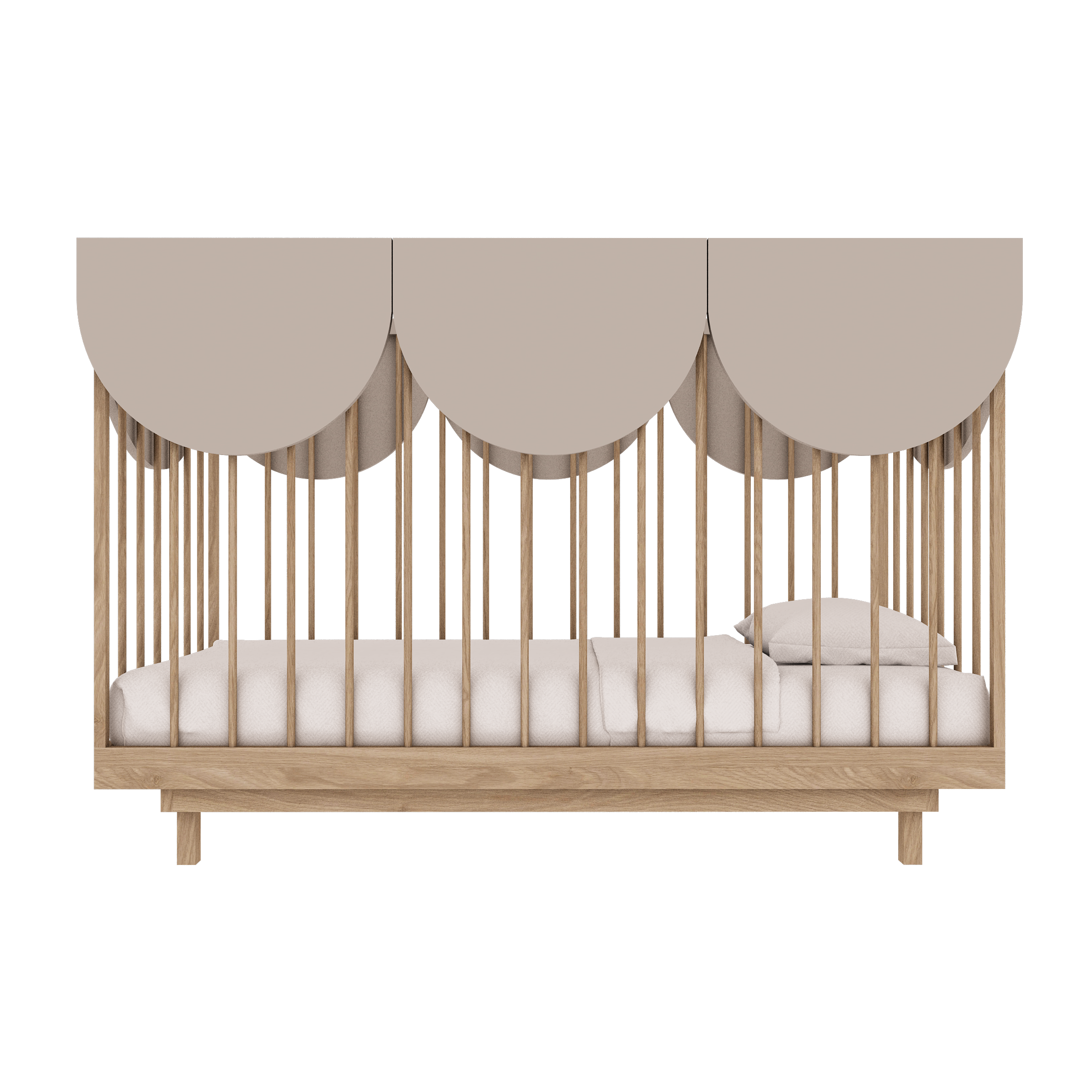 Drewniane łóżeczko niemowlęce z funkcją tapczanika 70x140 cm Bloom