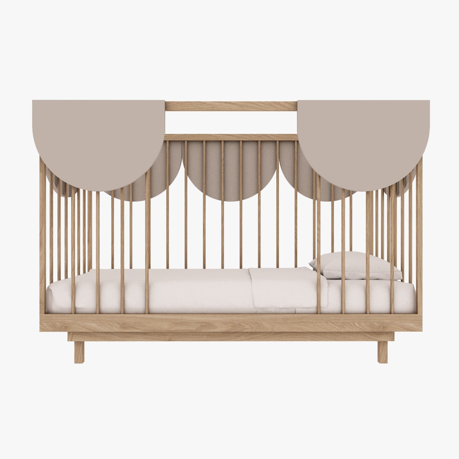 Drewniane łóżeczko niemowlęce z funkcją tapczanika 70x140 cm Bloom