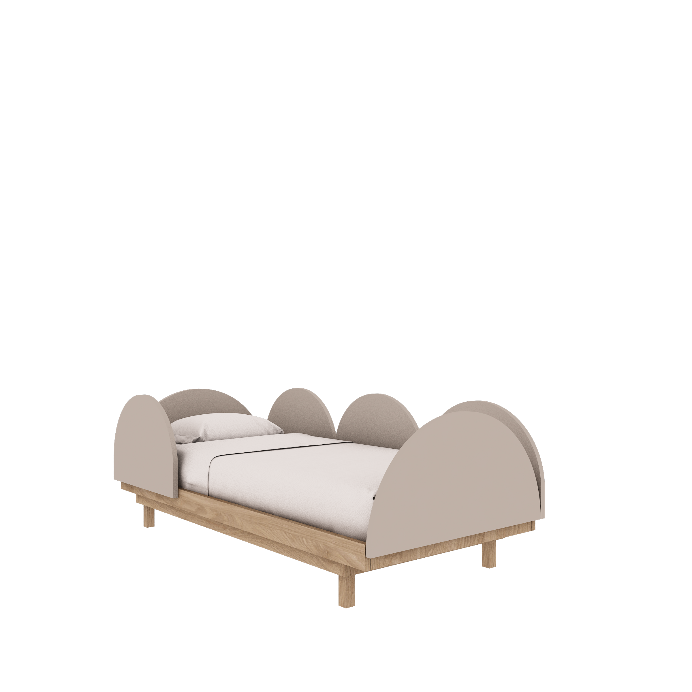 Drewniane łóżeczko niemowlęce z funkcją tapczanika 70x140 cm Bloom