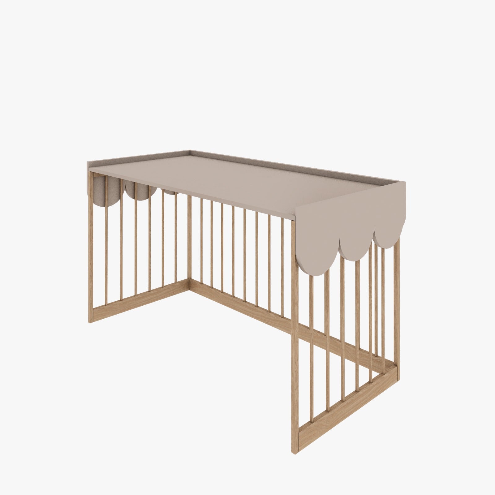 Drewniane łóżeczko niemowlęce z funkcją tapczanika 70x140 cm Bloom