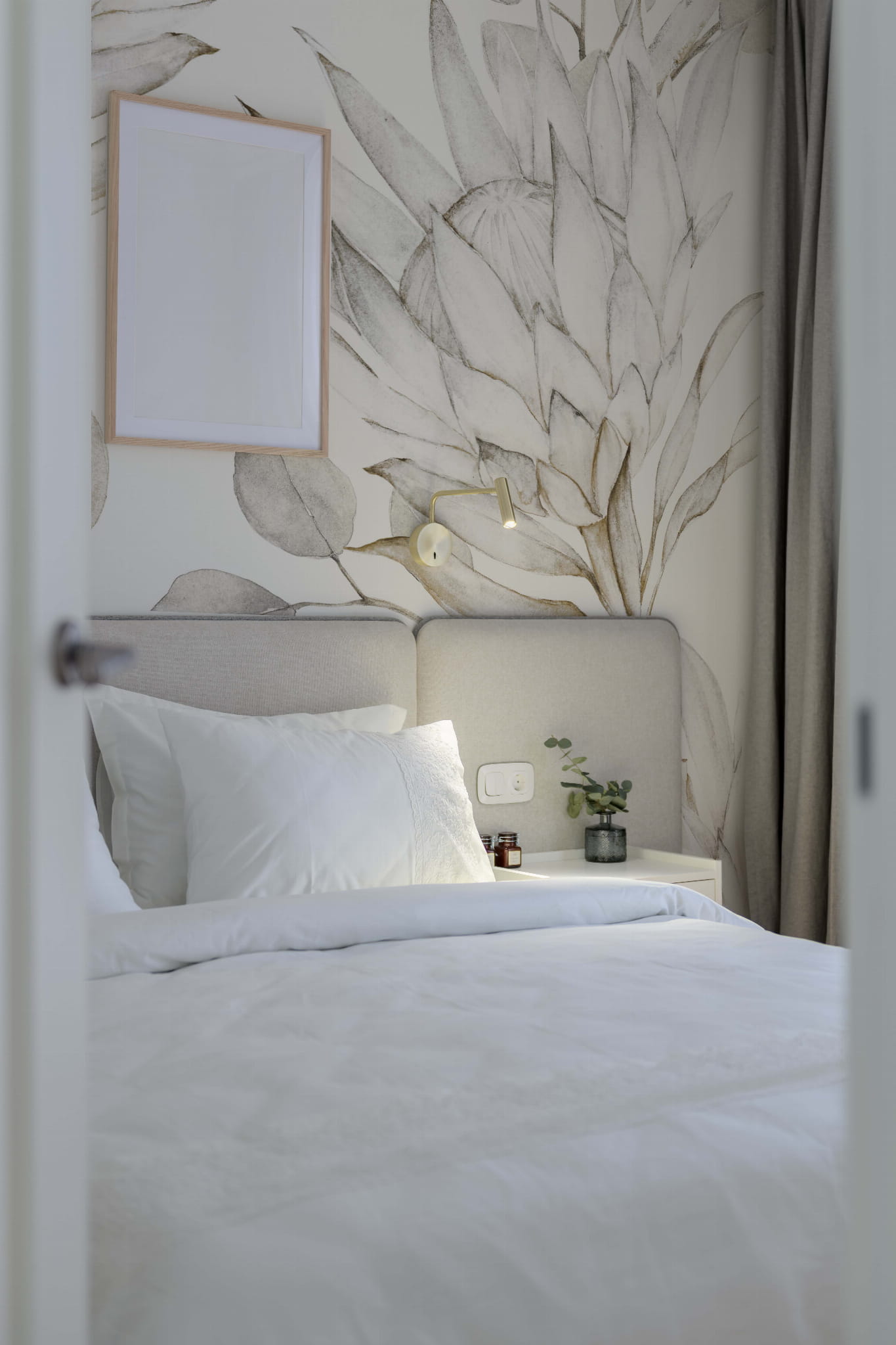 Tapeta eukaliptus kremowy