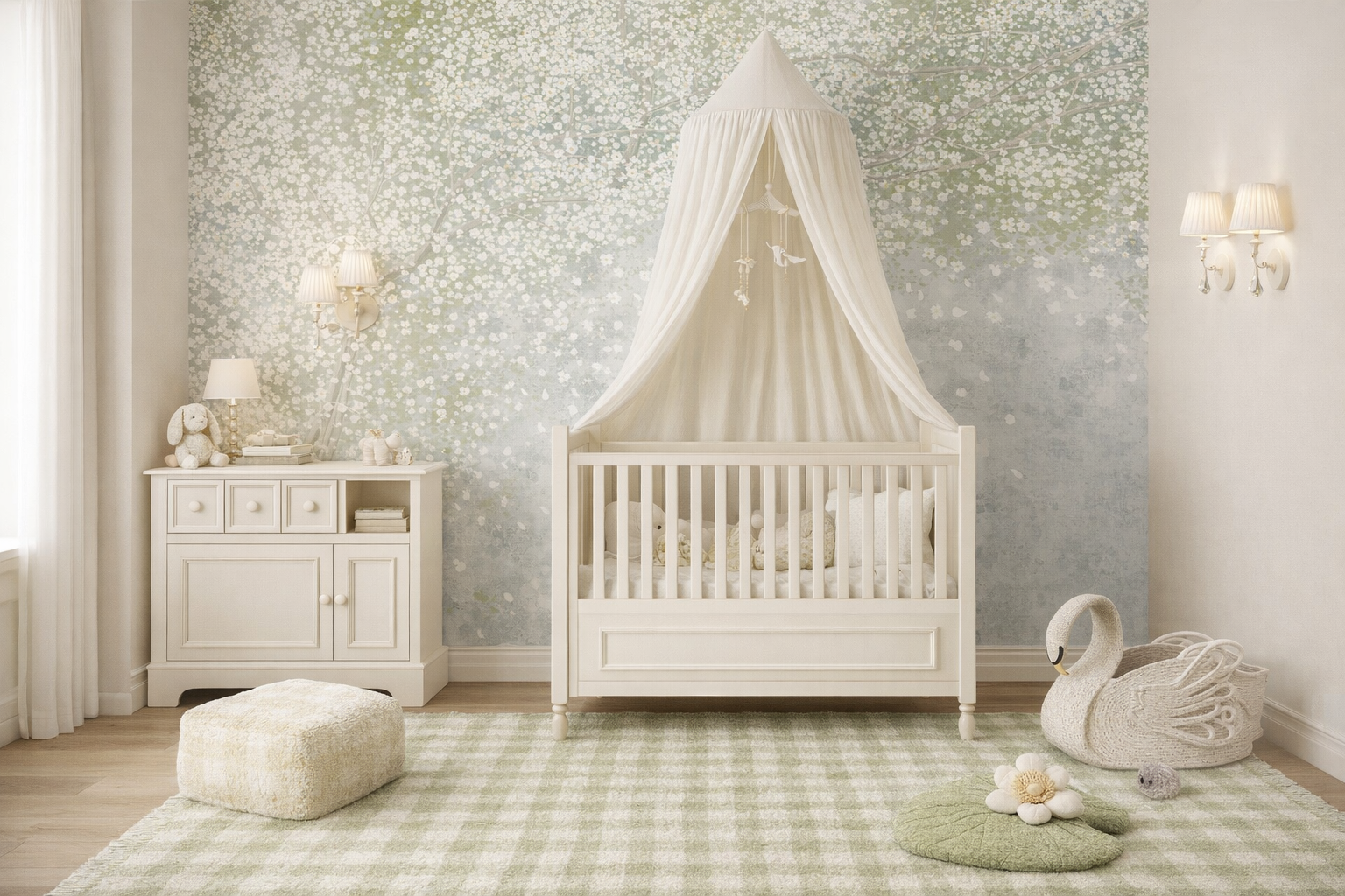 Tapeta japońskie drzewo błękit