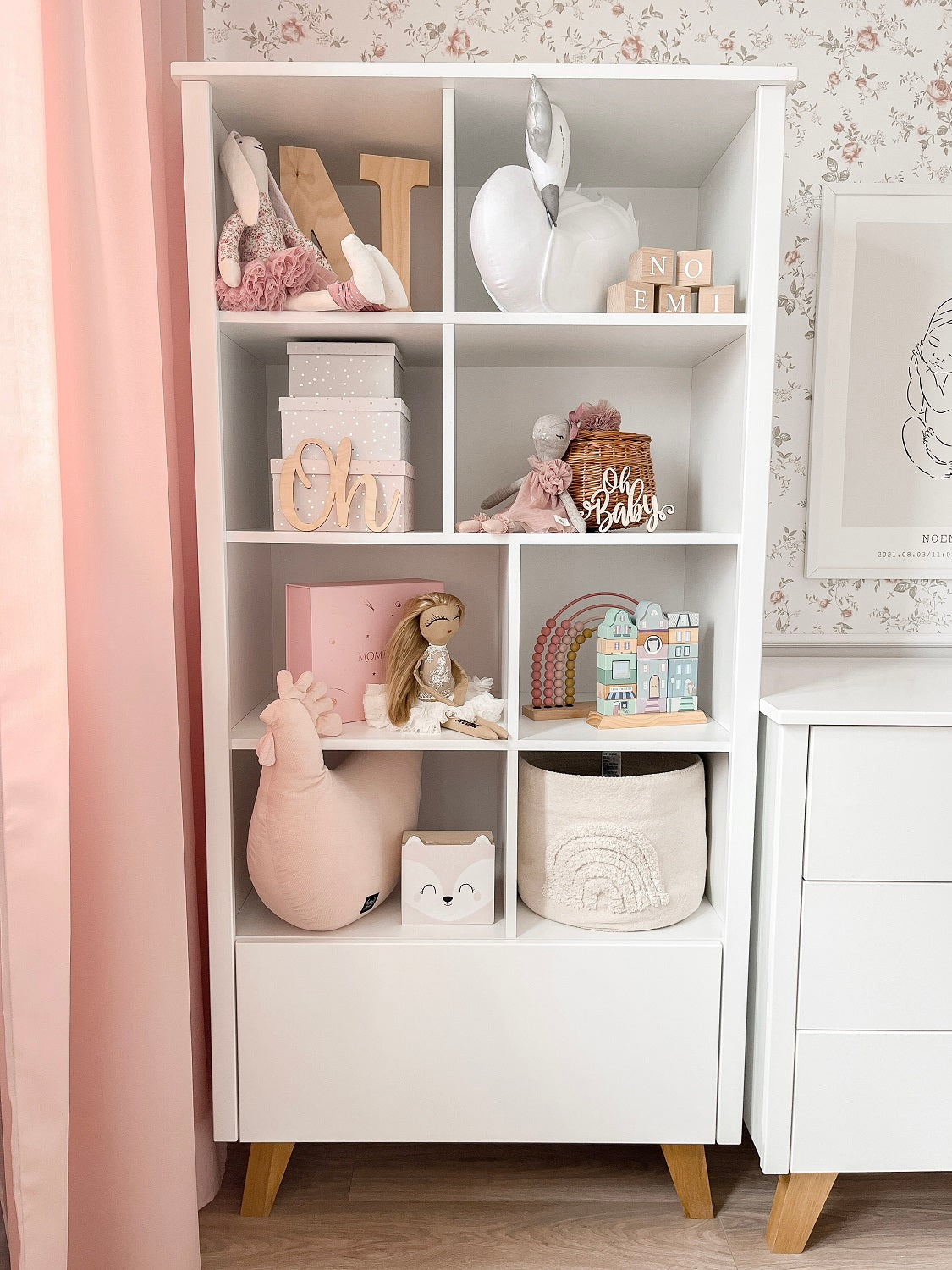 Regał dziecięcy biały/szary Zara