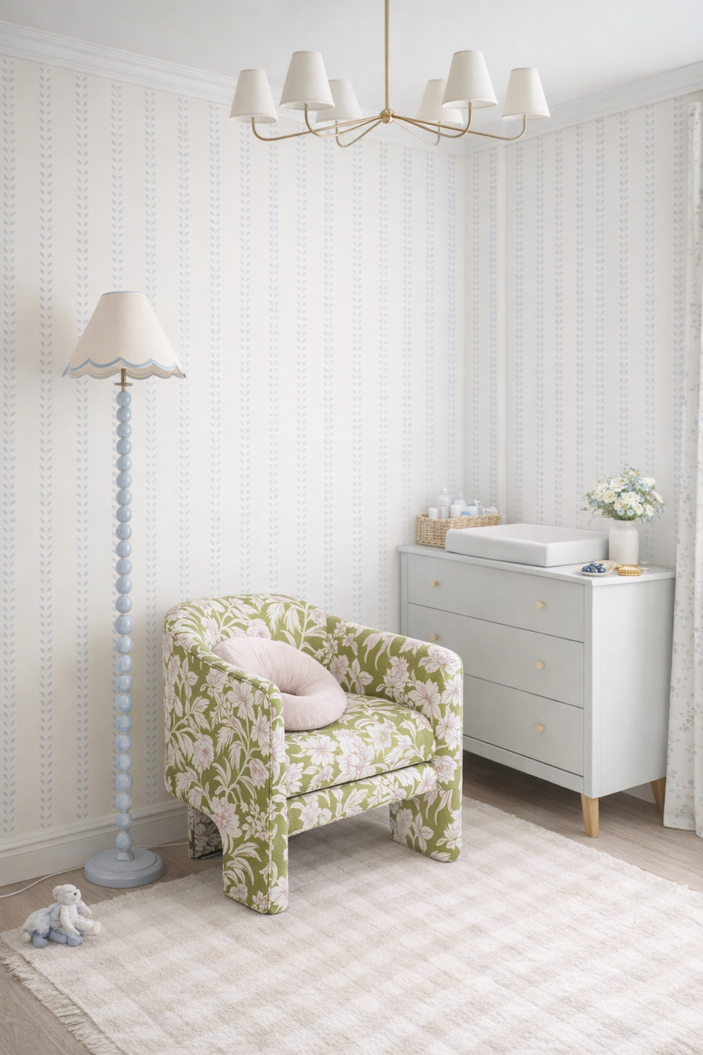 Komoda dziecięca biała/szara z przewijakiem Zara