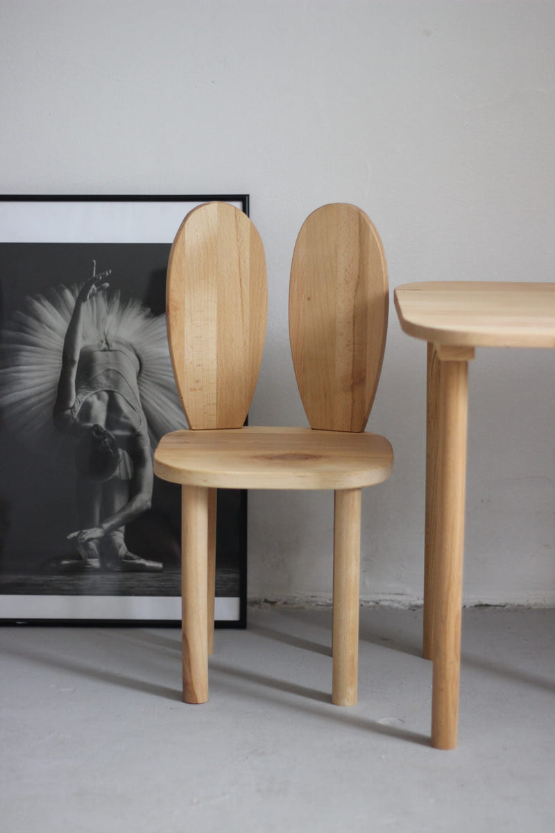 Krzesełko dziecięce drewniane królik