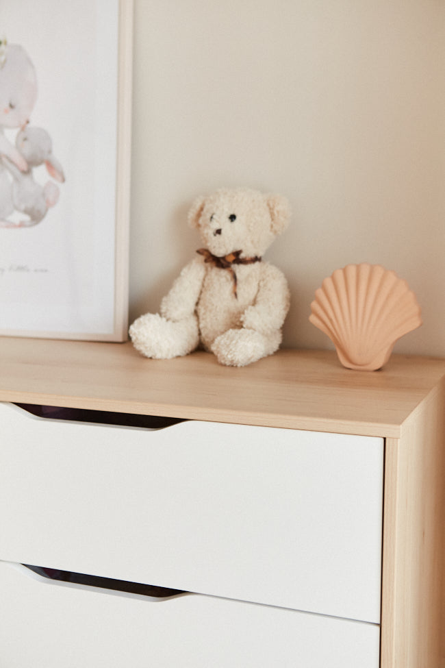 Komoda dziecięca z opcją przewijaka biała-buk Sofie