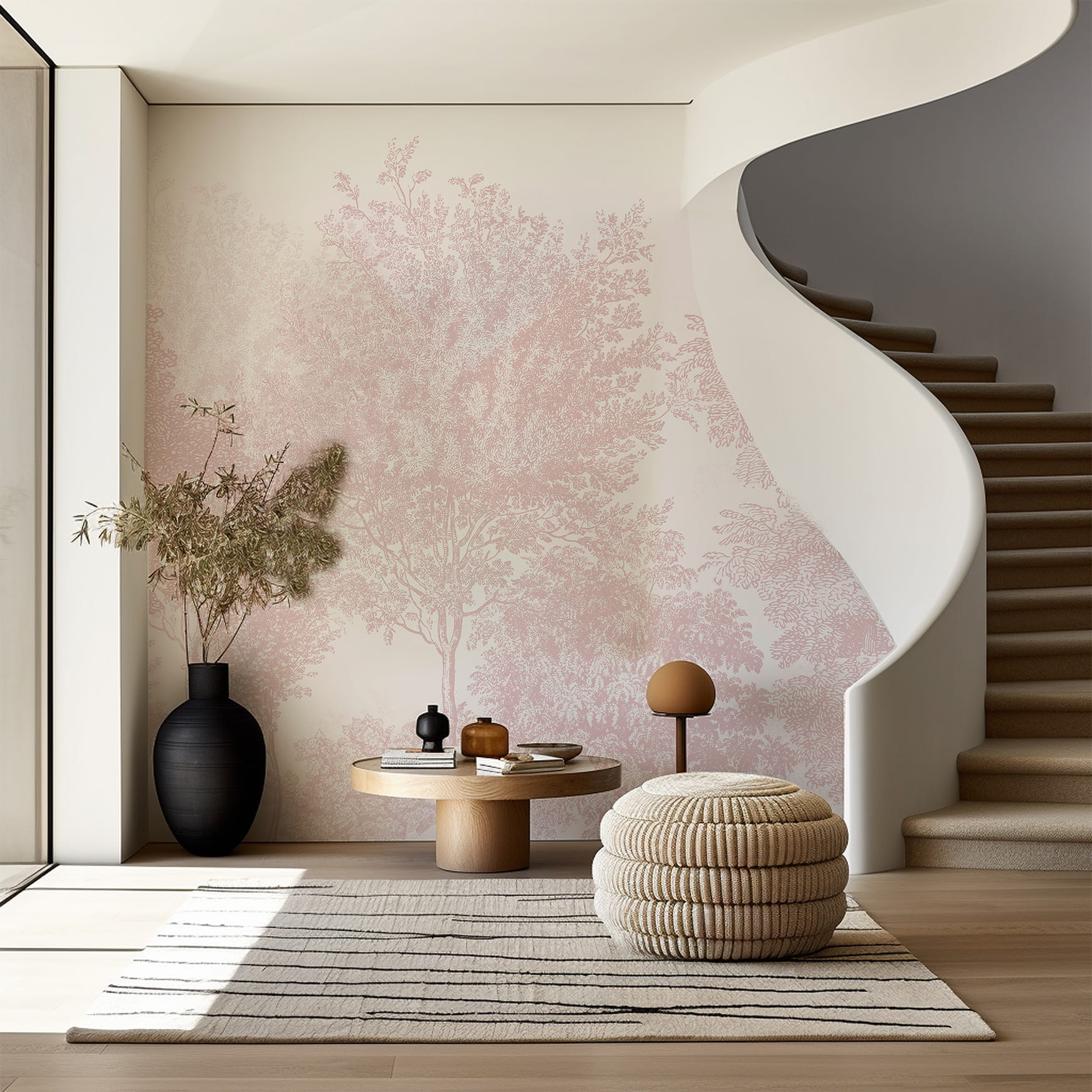 Tapeta mural drzewa róż