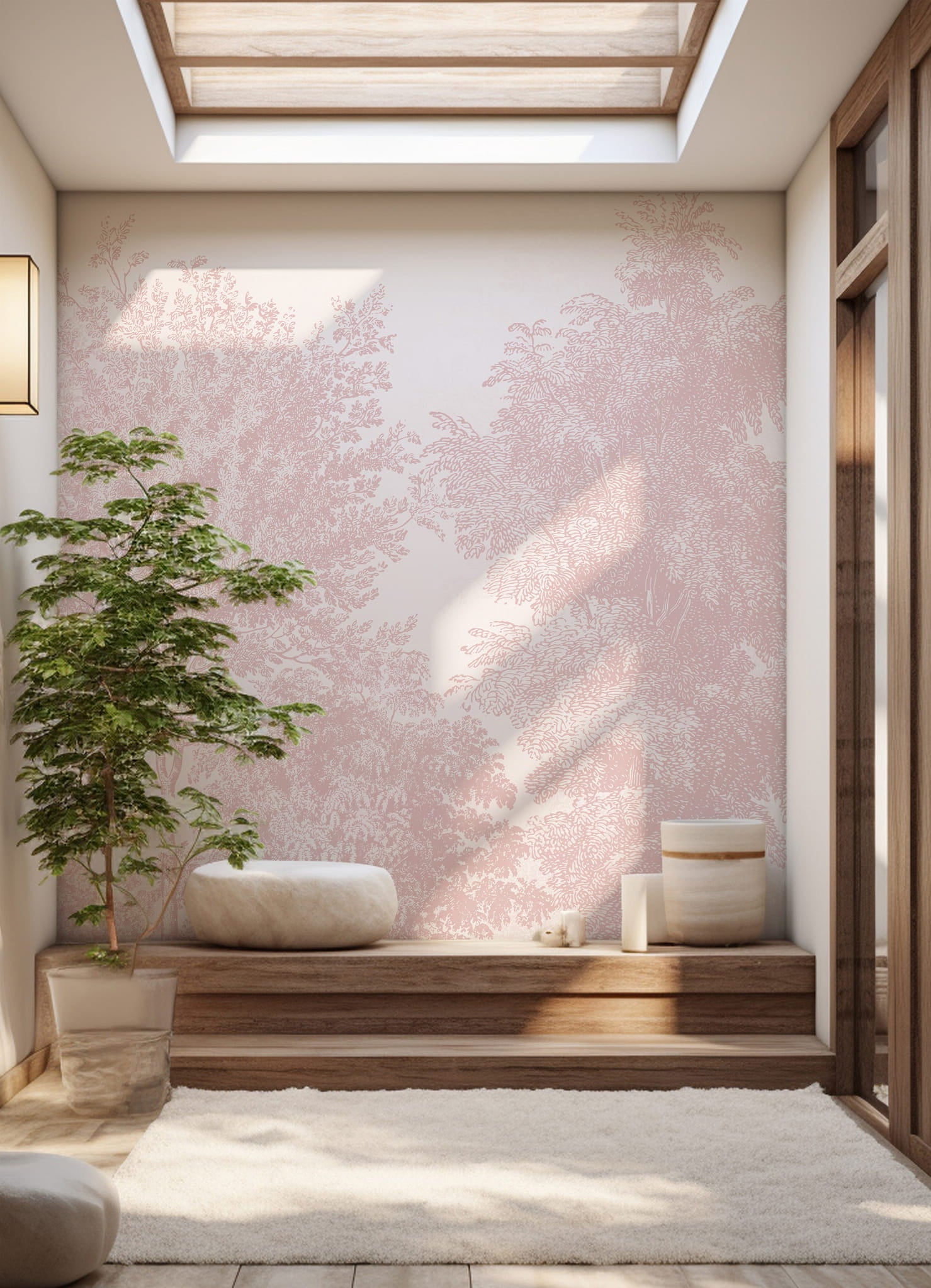 Tapeta mural drzewa róż