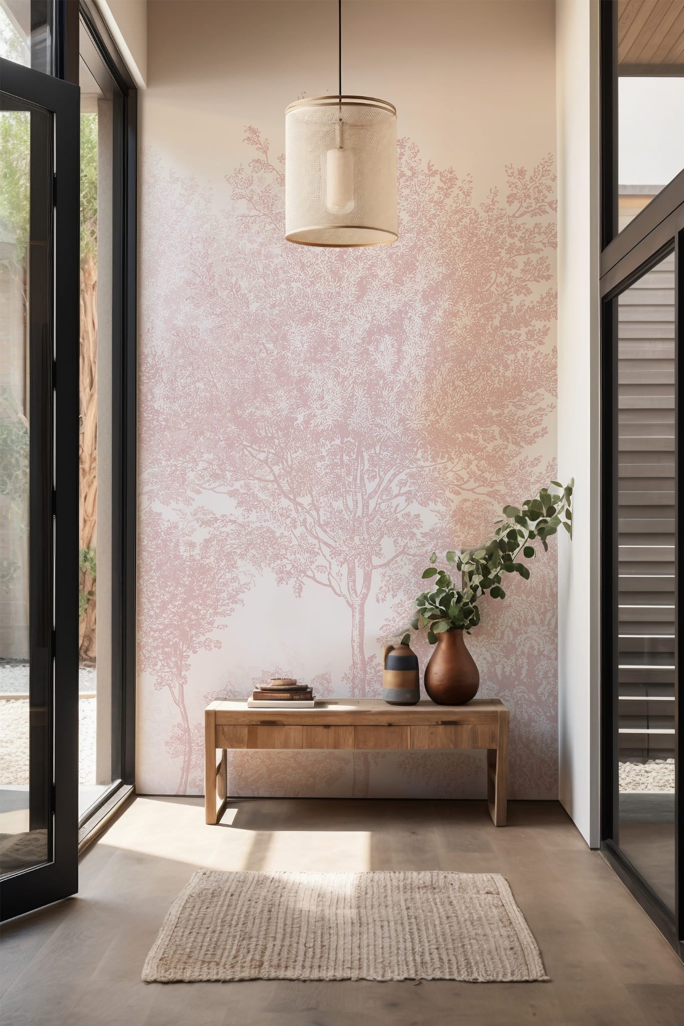 Tapeta mural drzewa róż