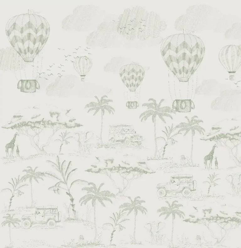 Zielona fototapeta/mural safari