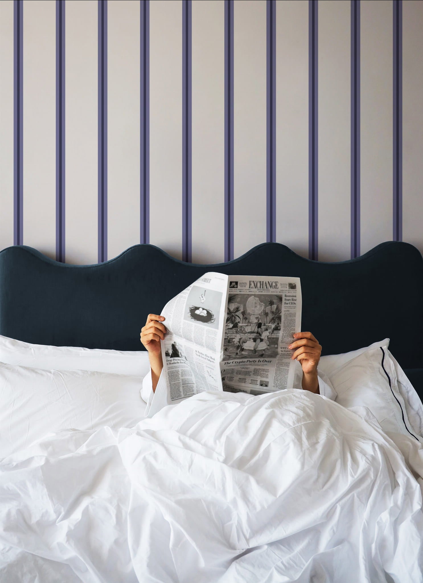 Tapeta niebieskie paski