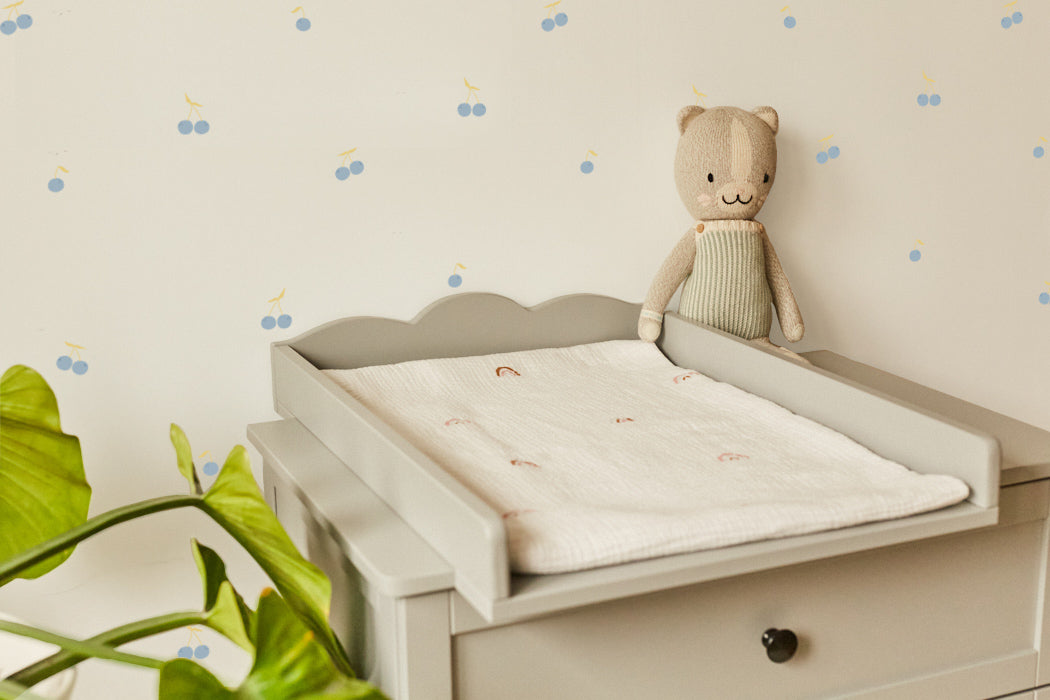 Tapeta małe wisienki beż