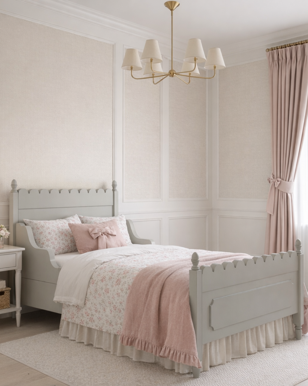 Łóżko dziecięce dębowe Vintage Rosie