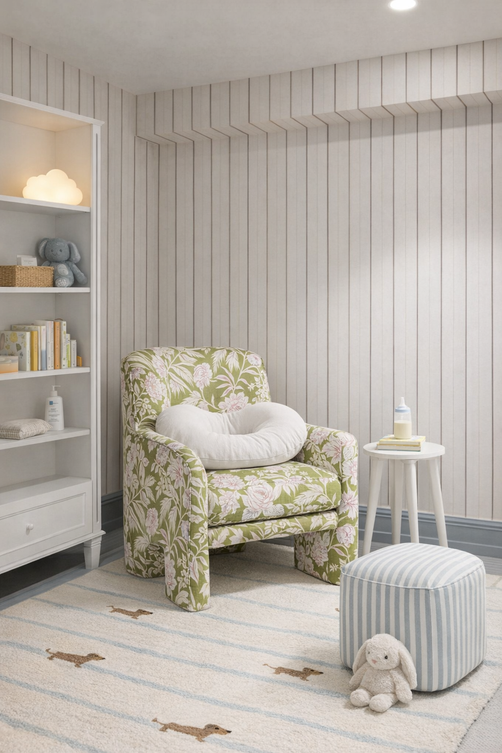 Regał dziecięcy biały z frezami Bianka