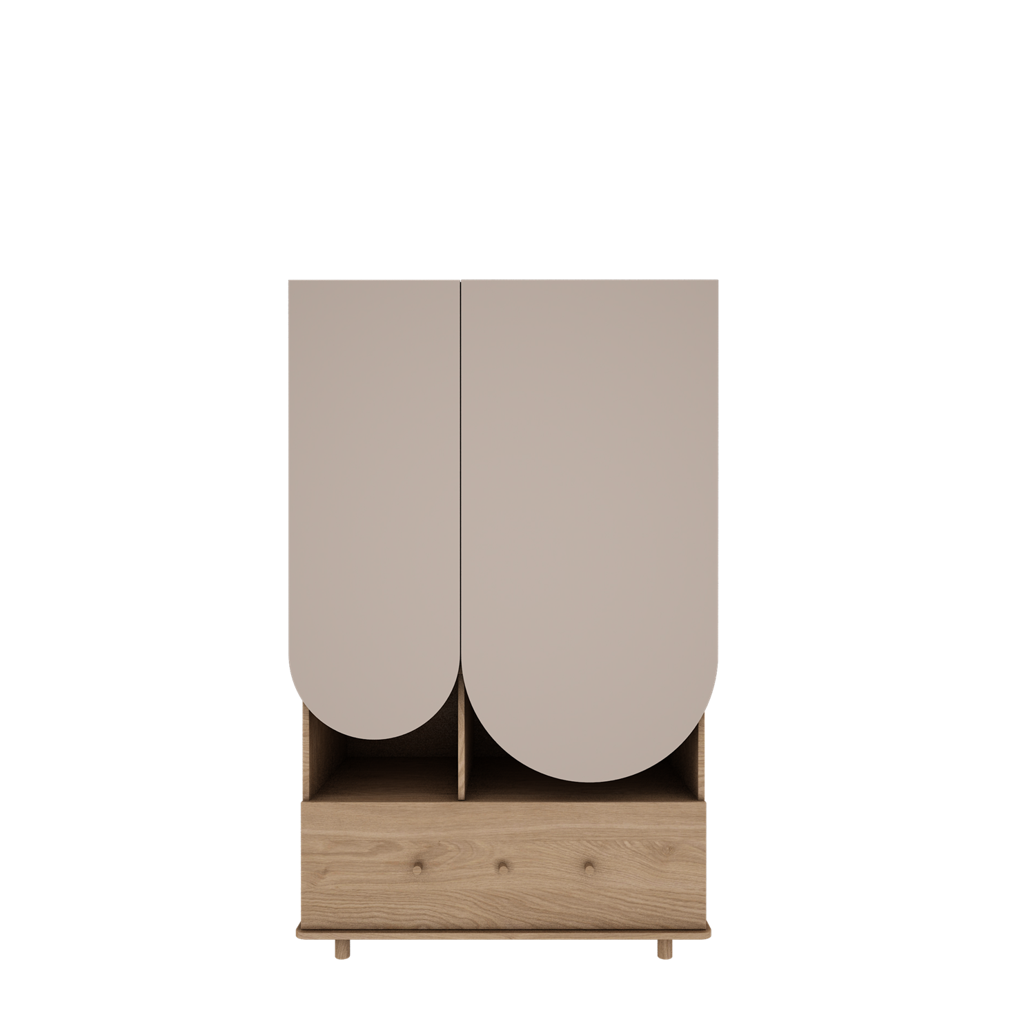 Drewniana szafa dziecięca z szufladą Bloom mała