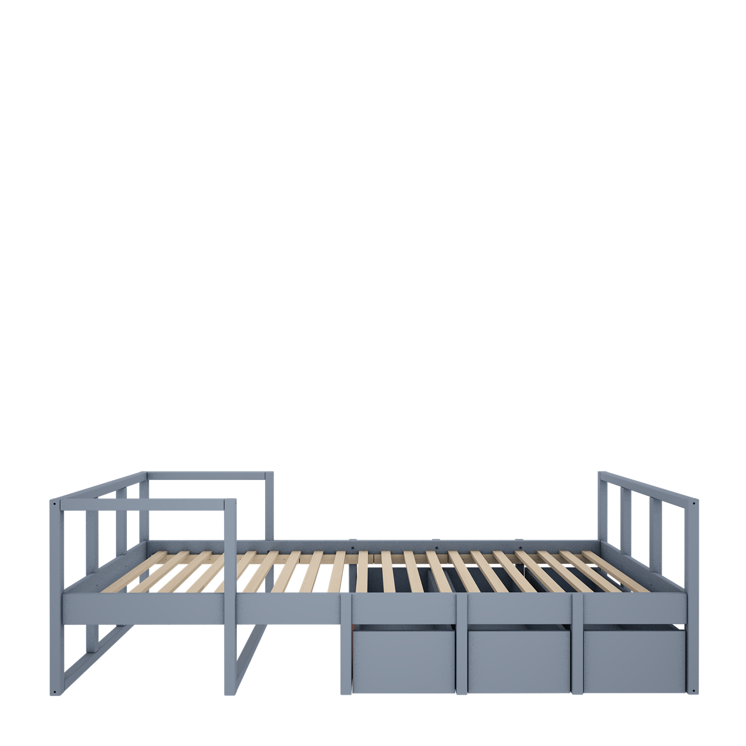 Drewniane łóżko dziecięce zielone/różowe 90x200 cm Tweens
