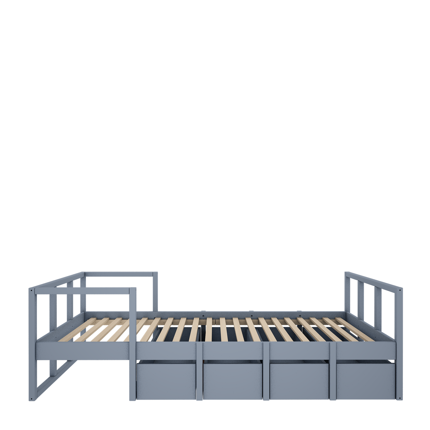 Drewniane łóżko dziecięce zielone/różowe 90x200 cm Tweens