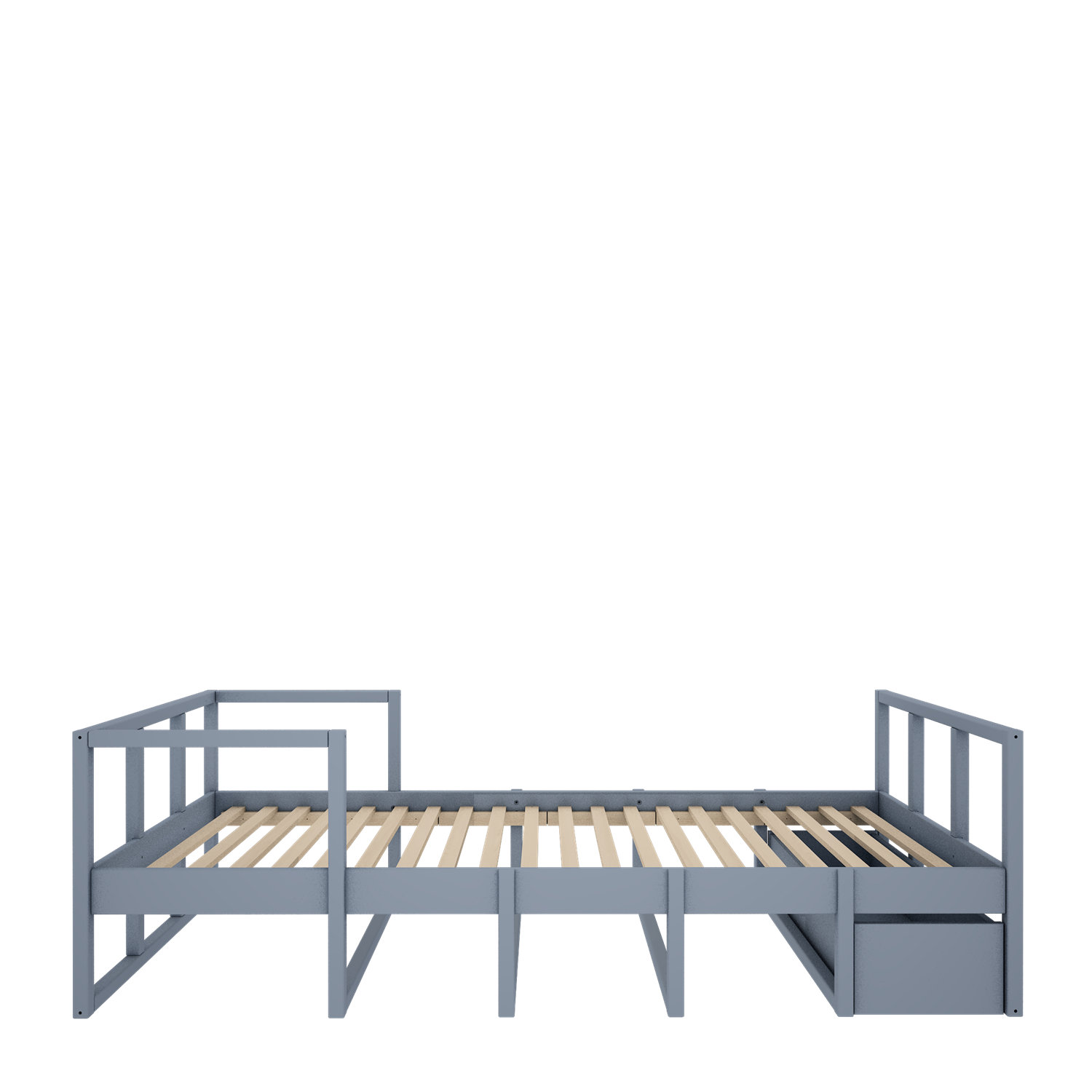Drewniane łóżko dziecięce zielone/różowe 90x200 cm Tweens