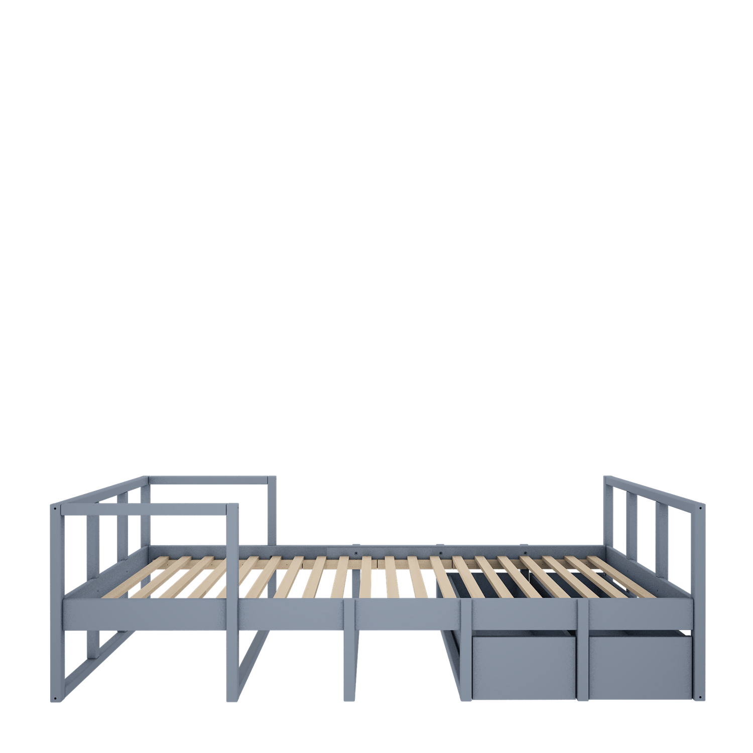 Drewniane łóżko dziecięce zielone/różowe 90x200 cm Tweens