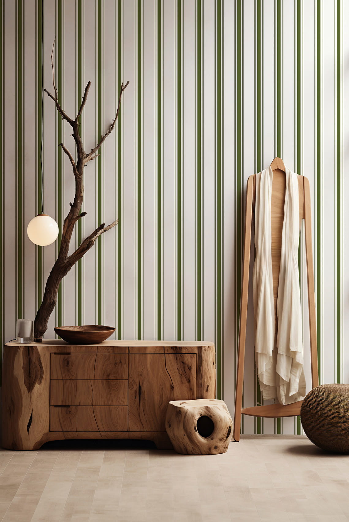 Tapeta paski zielone