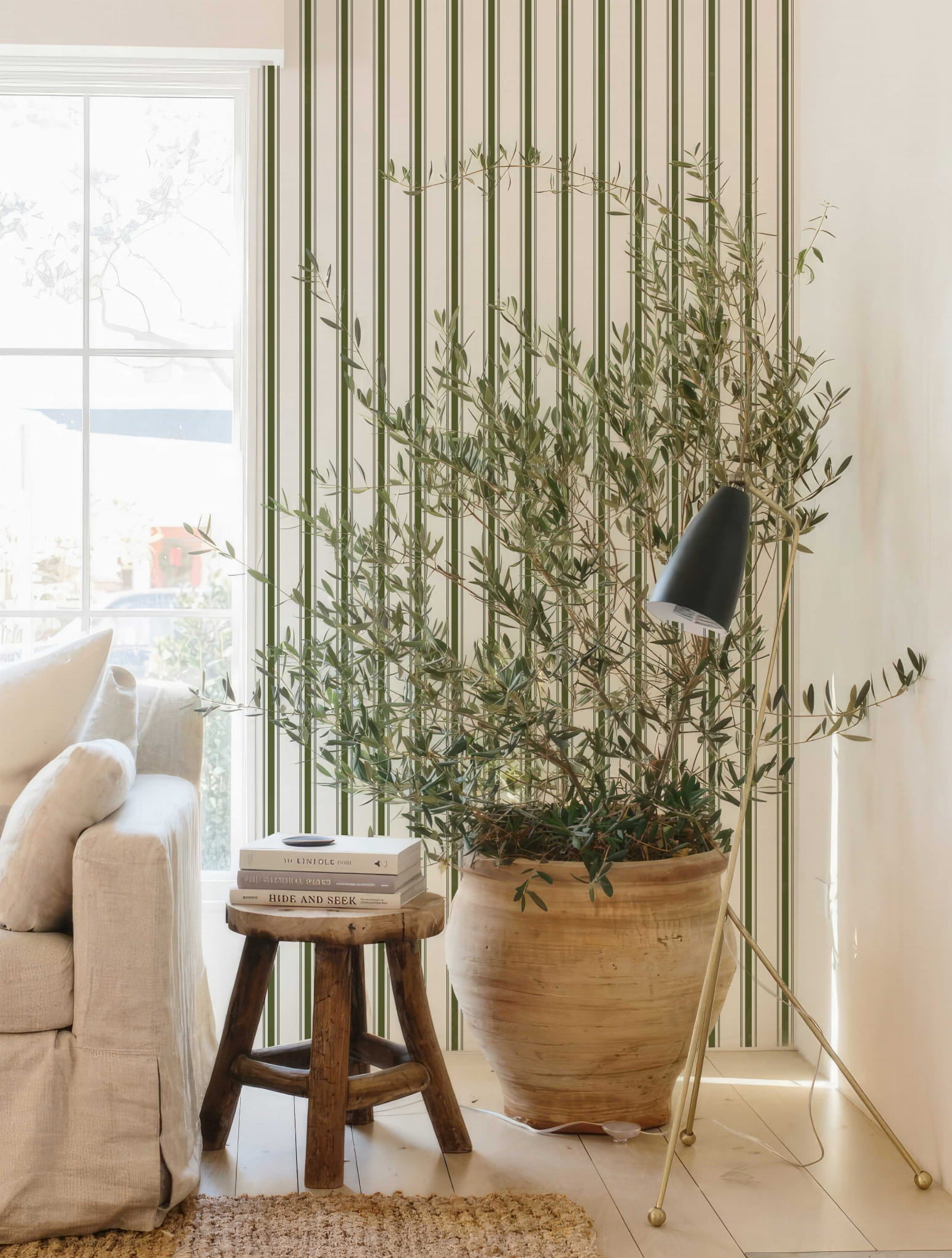 Tapeta paski zielone