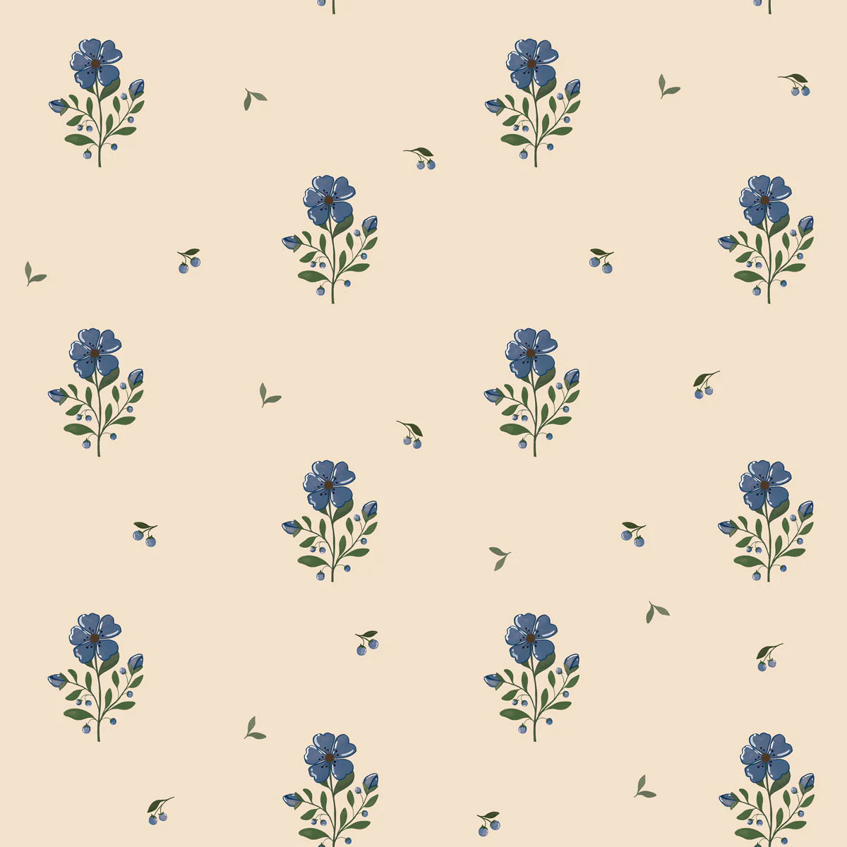 Tapeta w drobne kwiatuszki Dreamy vintage flowers