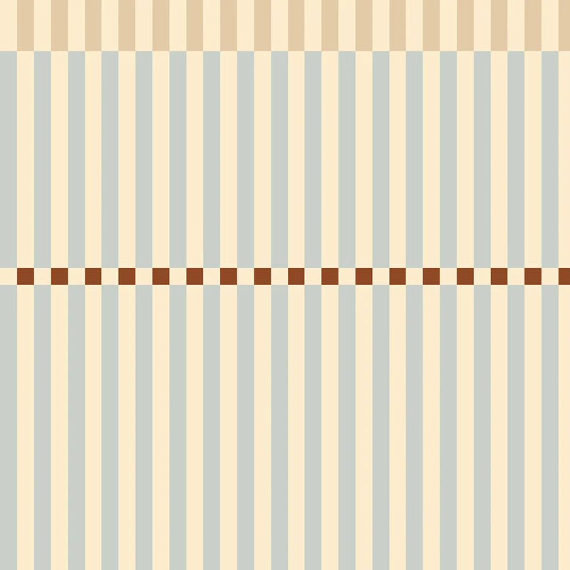 Tapeta Stripes Nostalgia Beige Blue Vintage