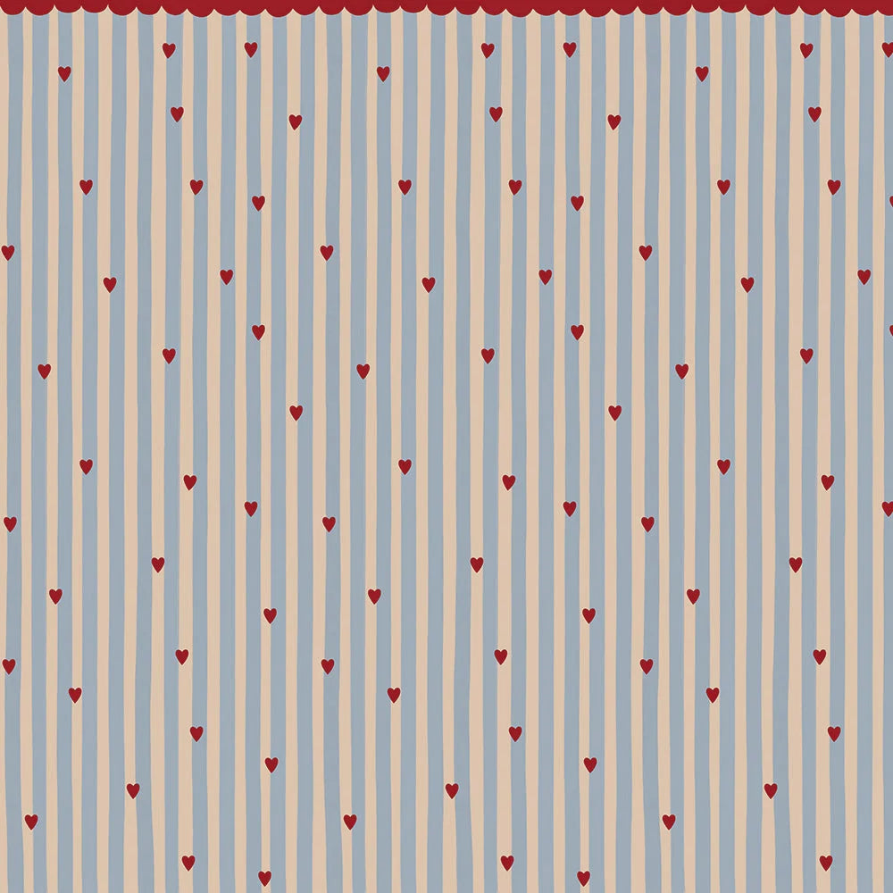 Tapeta French Hearts Stripes