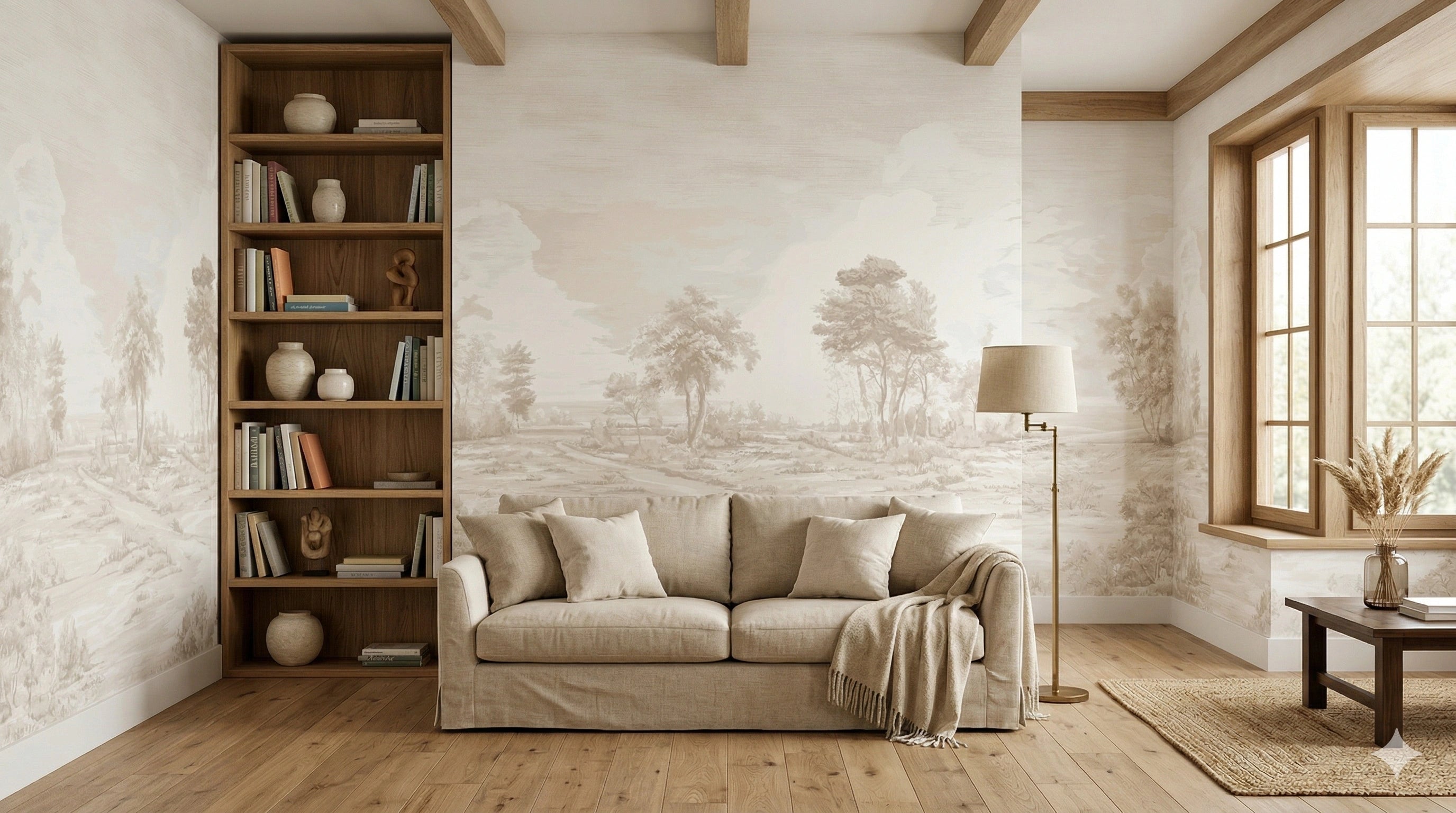 Tapeta mural prowincja beż